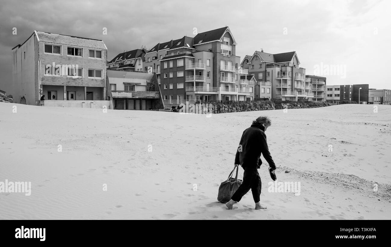 Berck-Plage, Hauts de France, Francia Foto Stock