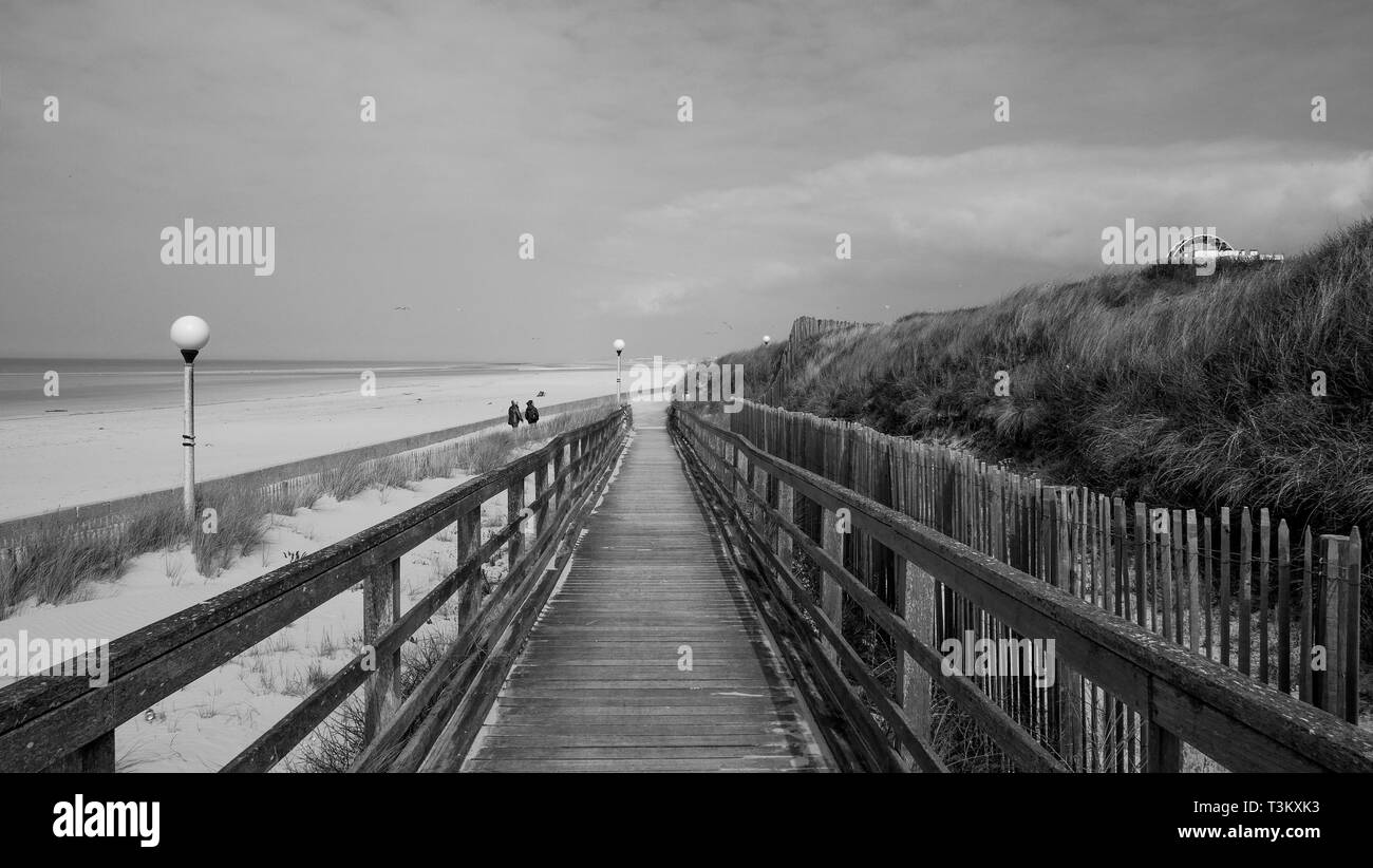 Berck-Plage, Hauts de France, Francia Foto Stock