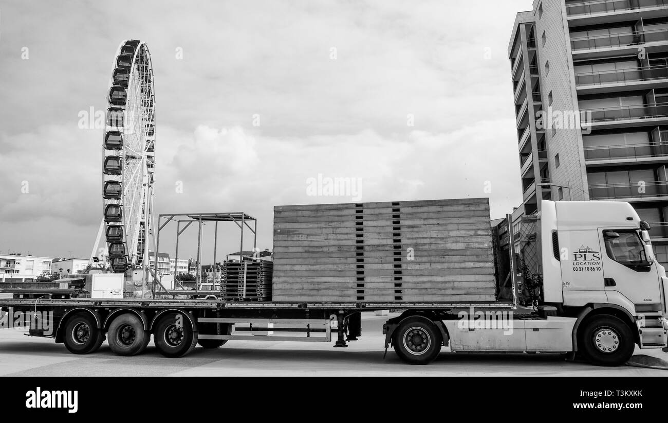 Berck-Plage, Hauts de France, Francia Foto Stock