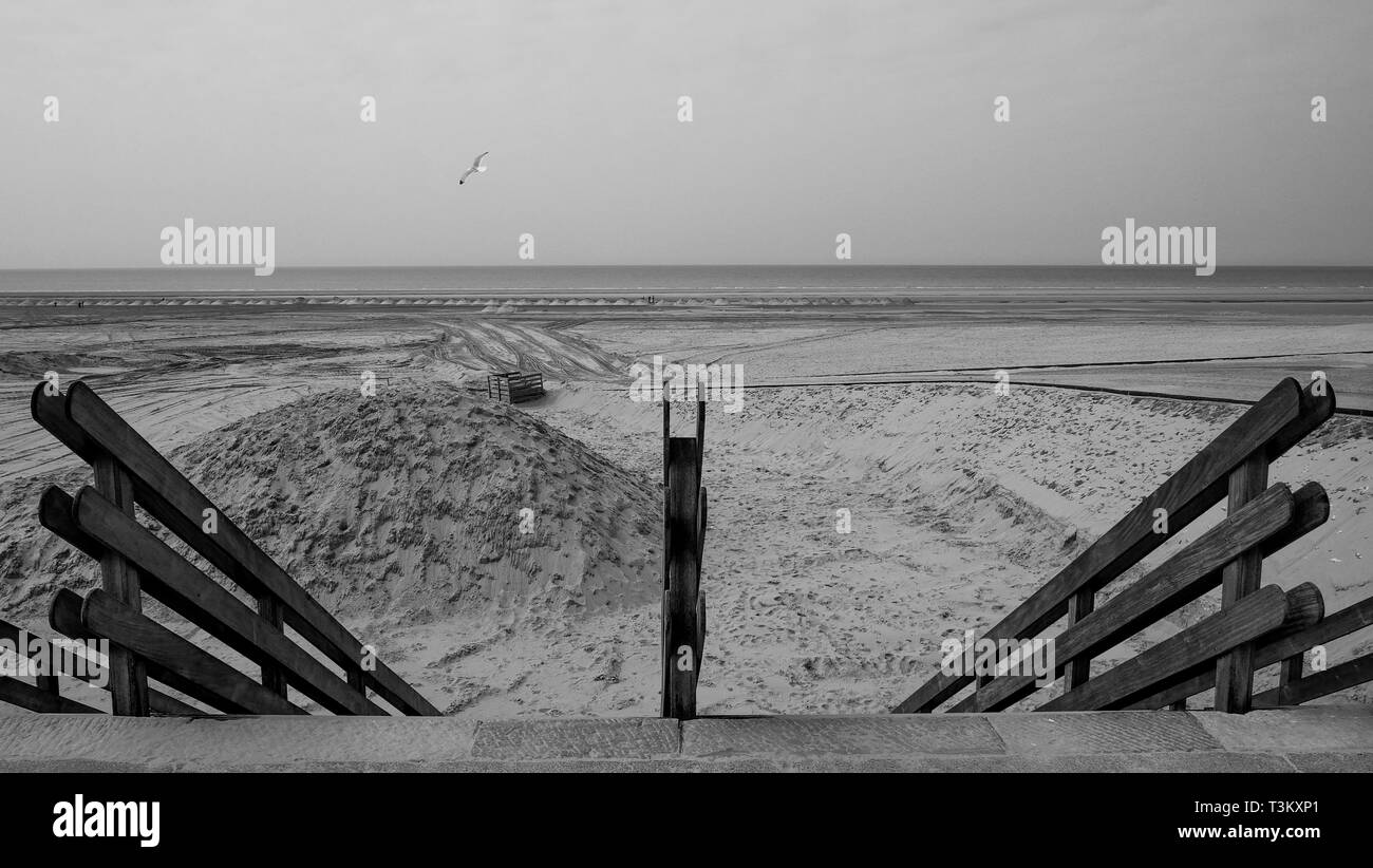 Berck-Plage, Hauts de France, Francia Foto Stock