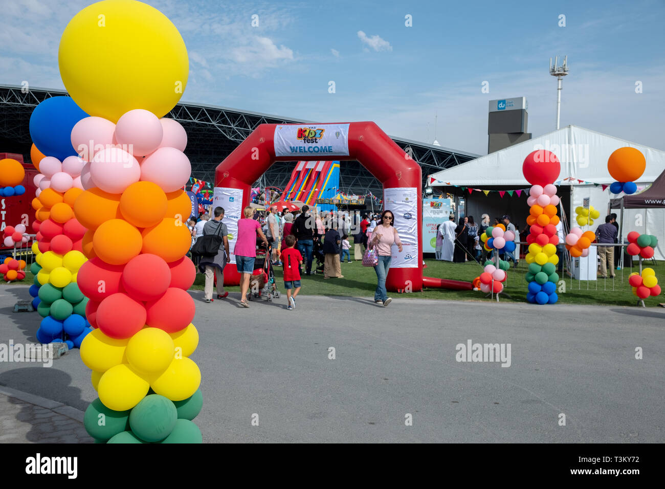 Febbraio 2, 2019 - Abu Dhabi, Emirati arabi uniti: Colorful ballons a Yas Kids Festival du Arena, Abu Dhabi, Emirati arabi uniti Foto Stock