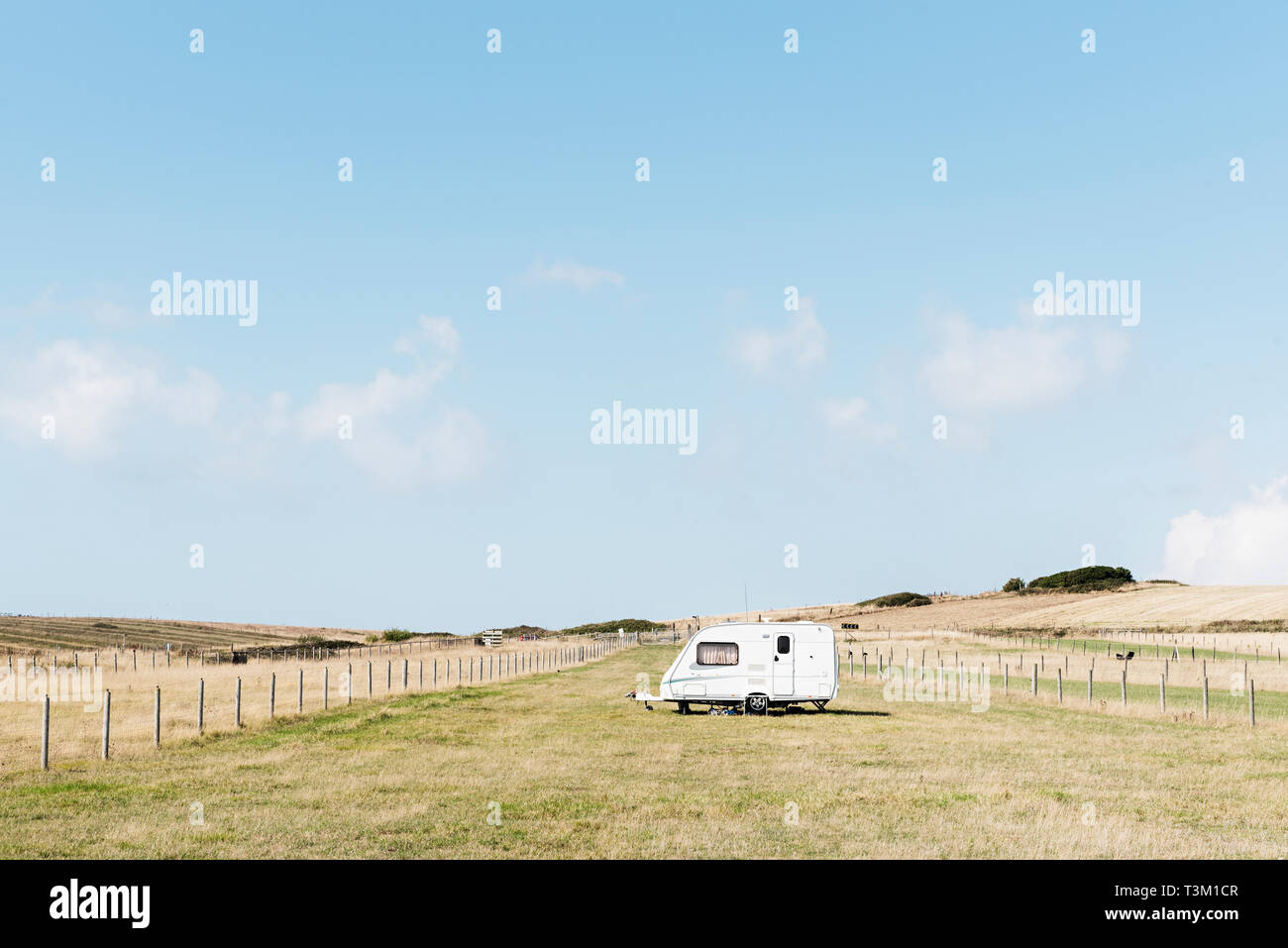 Caravan in una zona rurale in Inghilterra Foto Stock