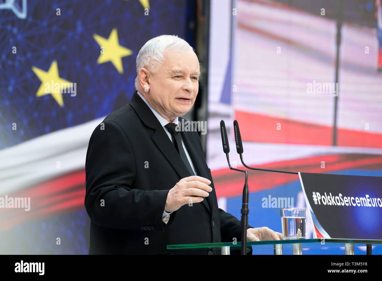 Jaroslaw Kaczynski, Presidente del diritto e della giustizia in Gdansk, Polonia. 30 marzo 2019 © Wojciech Strozyk / Alamy Stock Photo Foto Stock