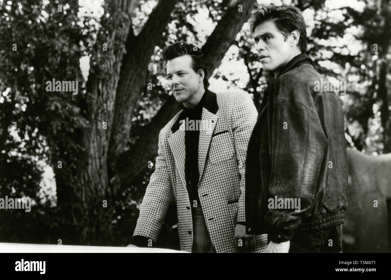 Mickey Rourke e Willem Dafoe nel film White Sands, 1992 Foto Stock