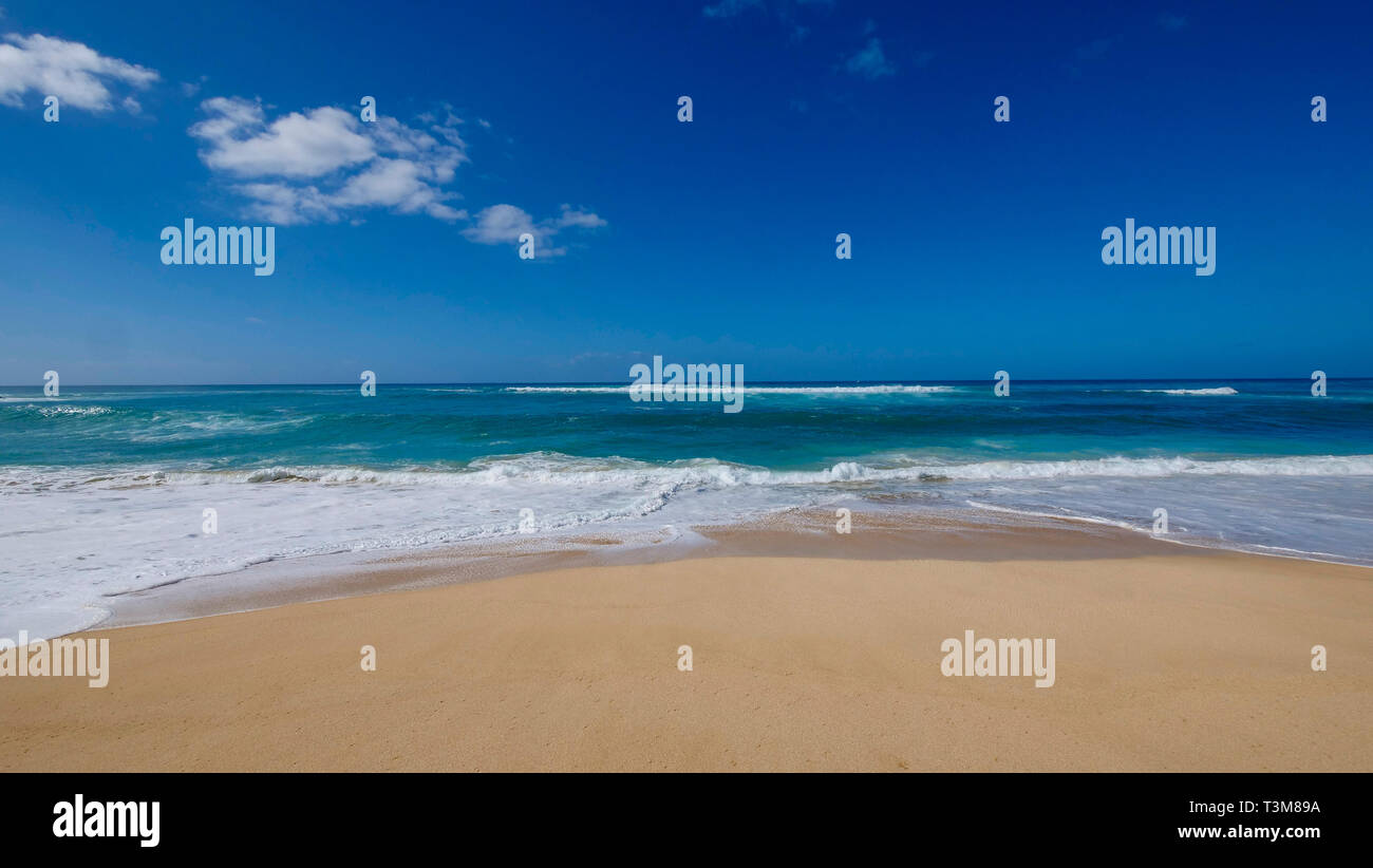 Papaoneone Beach, Waianae, Leeward, Oahu, Hawaii, STATI UNITI D'AMERICA Foto Stock