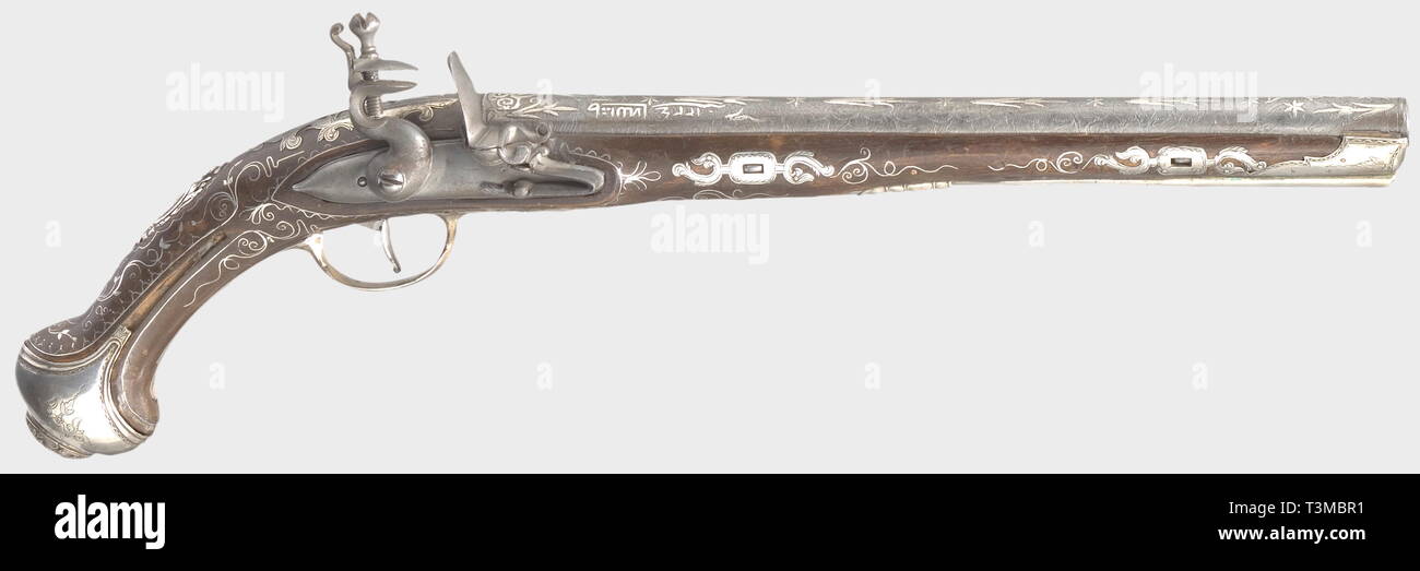 Piccole armi, pistole, flintlock pistola, Impero Ottomano, 1808, Additional-Rights-Clearance-Info-Not-Available Foto Stock