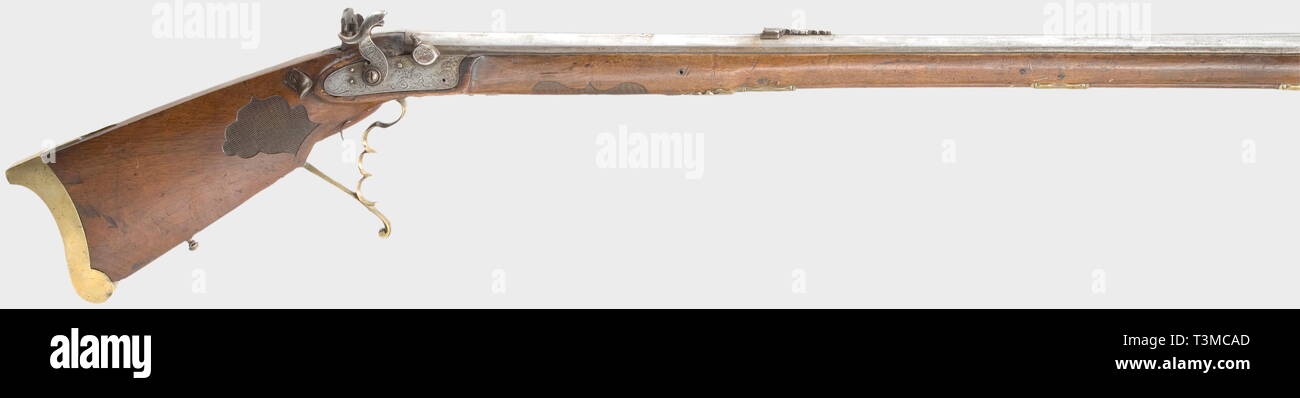 Civile bracci lunghi, flintlock e caplock, caplock fucile, Tedesco, circa 1830/40, Additional-Rights-Clearance-Info-Not-Available Foto Stock