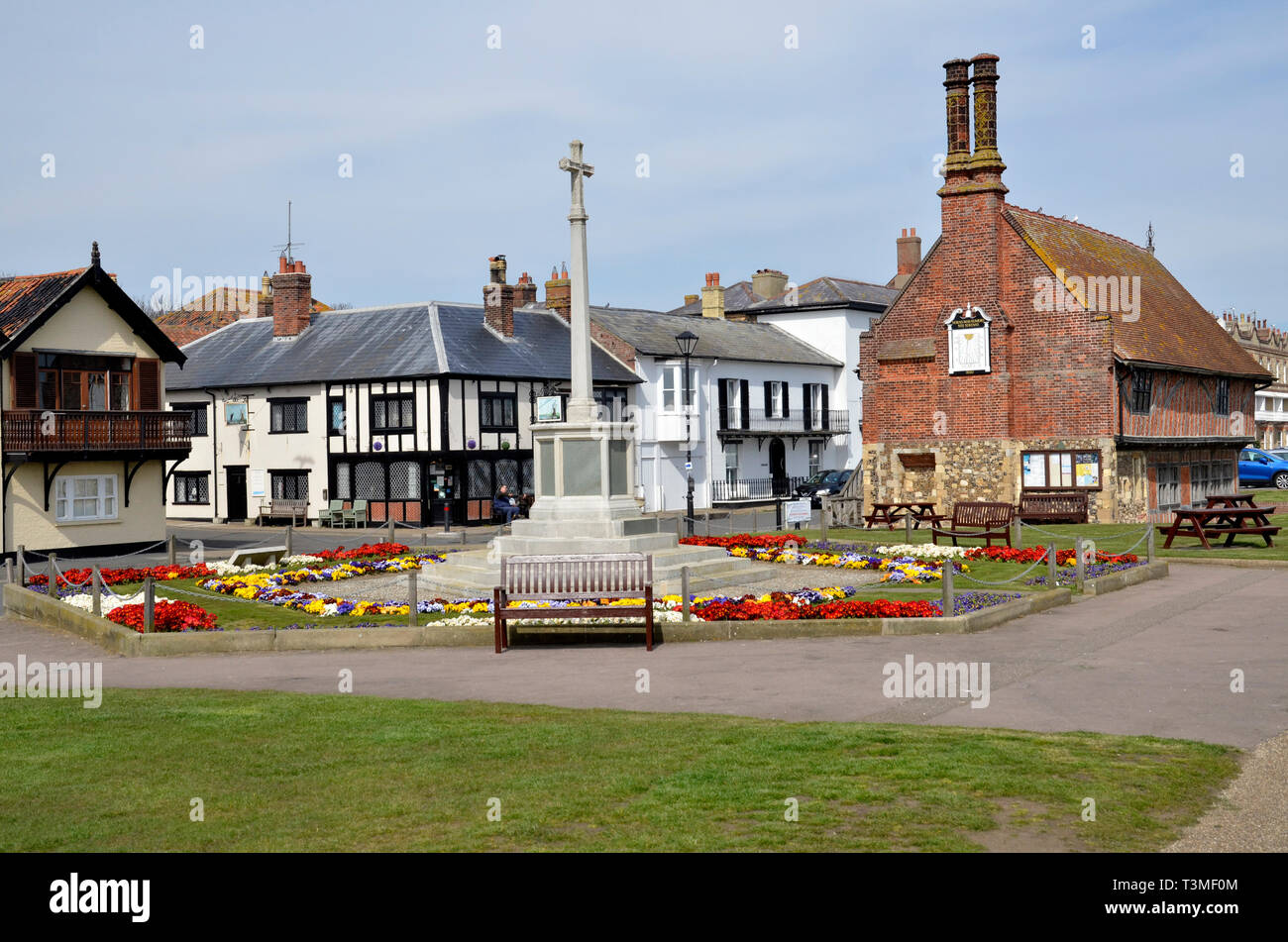 Il XVI secolo sala controverso nel Suffolk Coastal Town di Aldeburgh Foto Stock