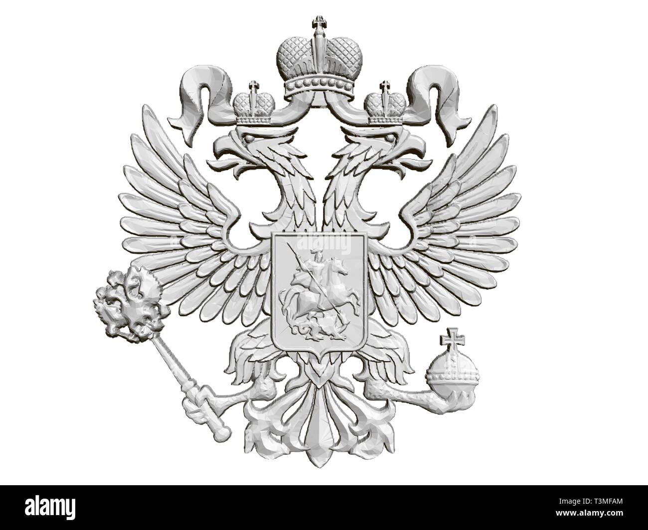 Illustrazione Vettoriale dello stemma della Russia Illustrazione Vettoriale