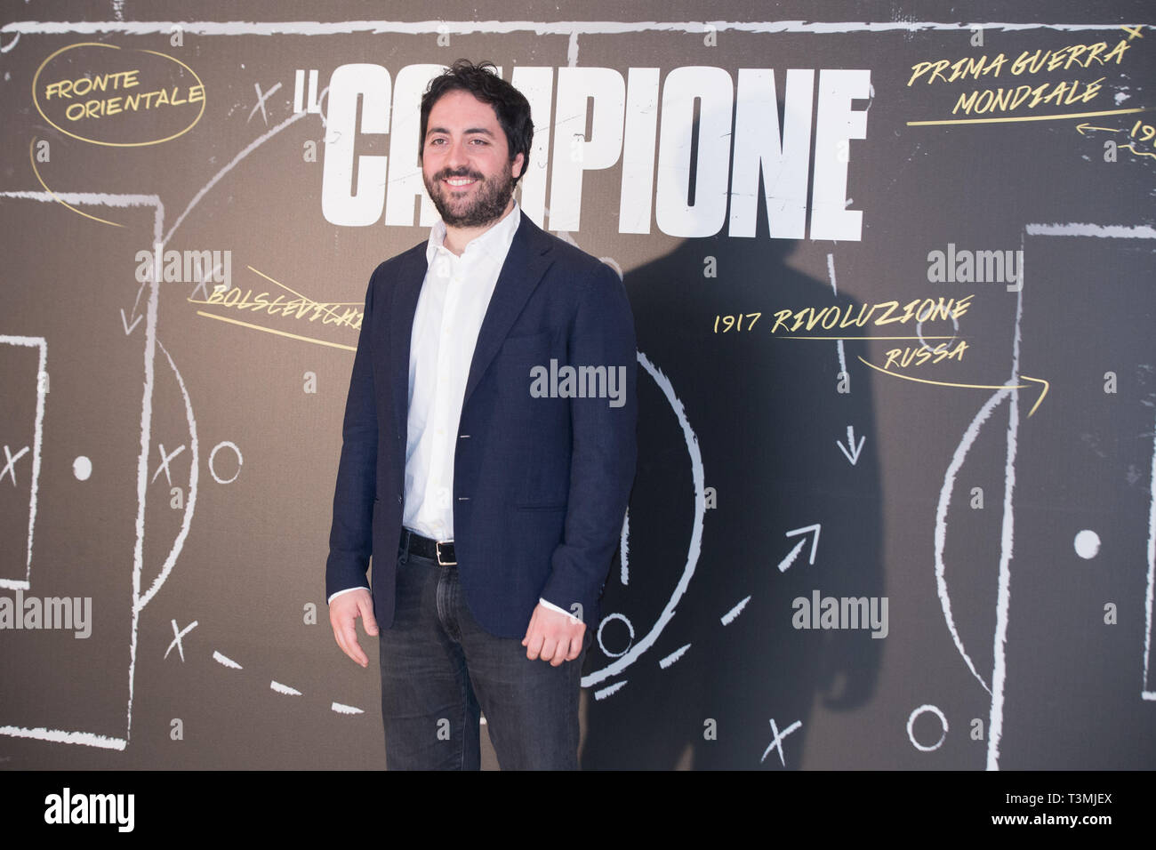 Roma, Italia. Decimo Apr, 2019. Produttore Matteo Rovere Photocall del film italiano "Il Campione" Credito: Matteo Nardone/Pacific Press/Alamy Live News Foto Stock