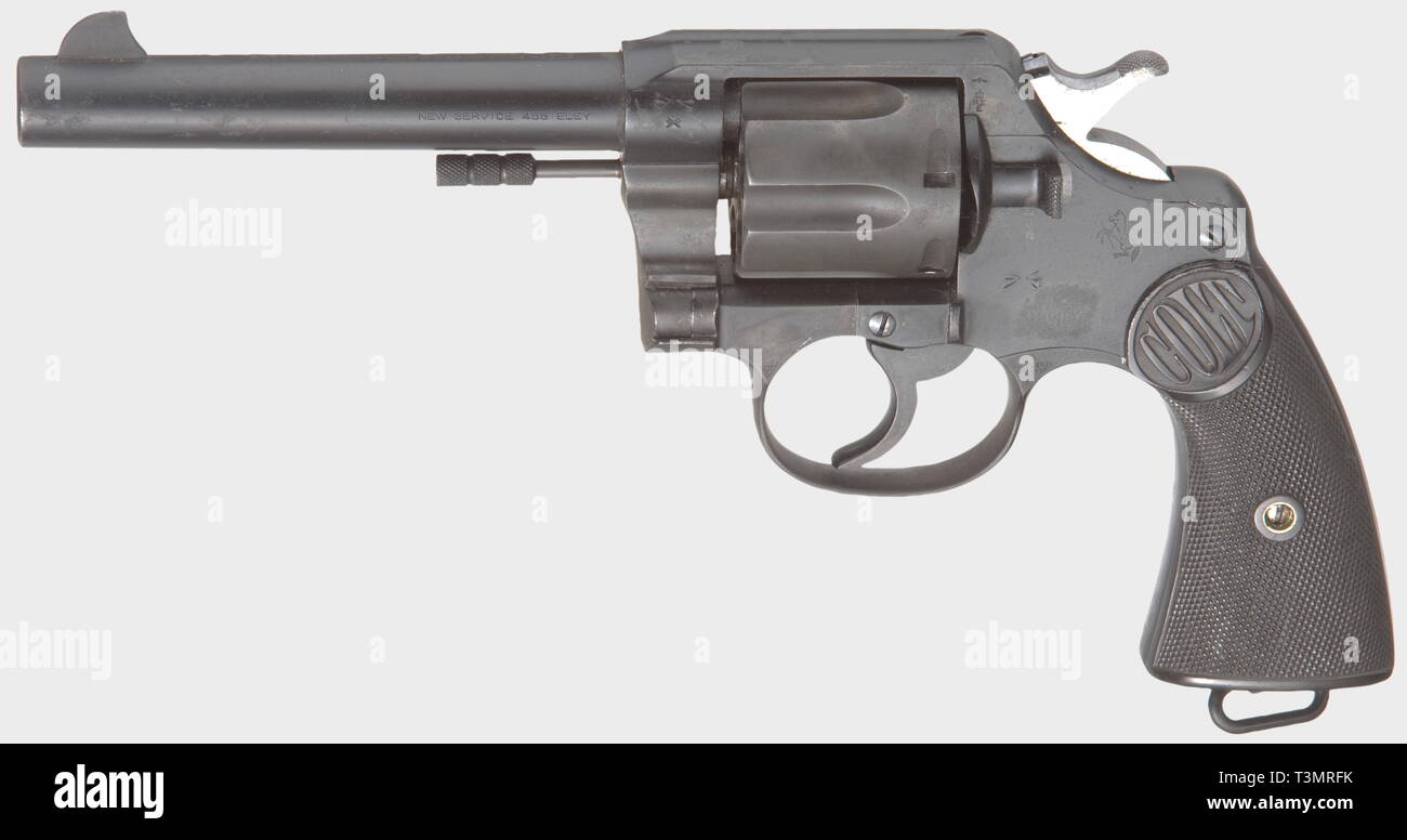 Armi di piccolo calibro, revolver Colt nuovo servizio, calibro .455, Additional-Rights-Clearance-Info-Not-Available Foto Stock