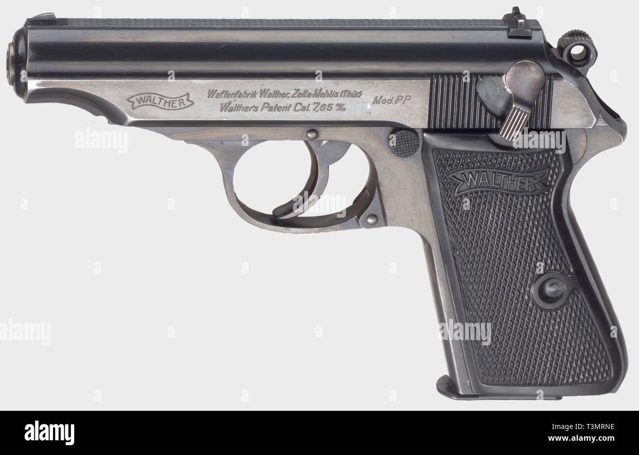 Piccole armi, pistole, Walther PP UM pistola calibro 7,65 mm, Reich Ministero della giustizia, Editorial-Use-solo Foto Stock