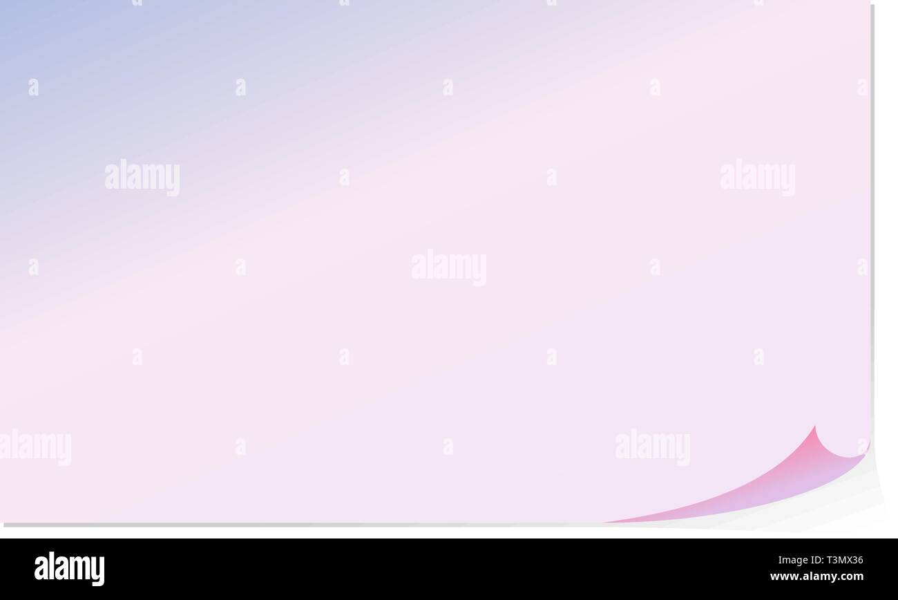 Vuoto A4 orizzontale dimensioni pagina mockup. Angolo curvo foglio di carta. Il paesaggio-rivista orientata o brochure formato catalogo. Modello per il vostro progetto. Illustrazione Vettoriale