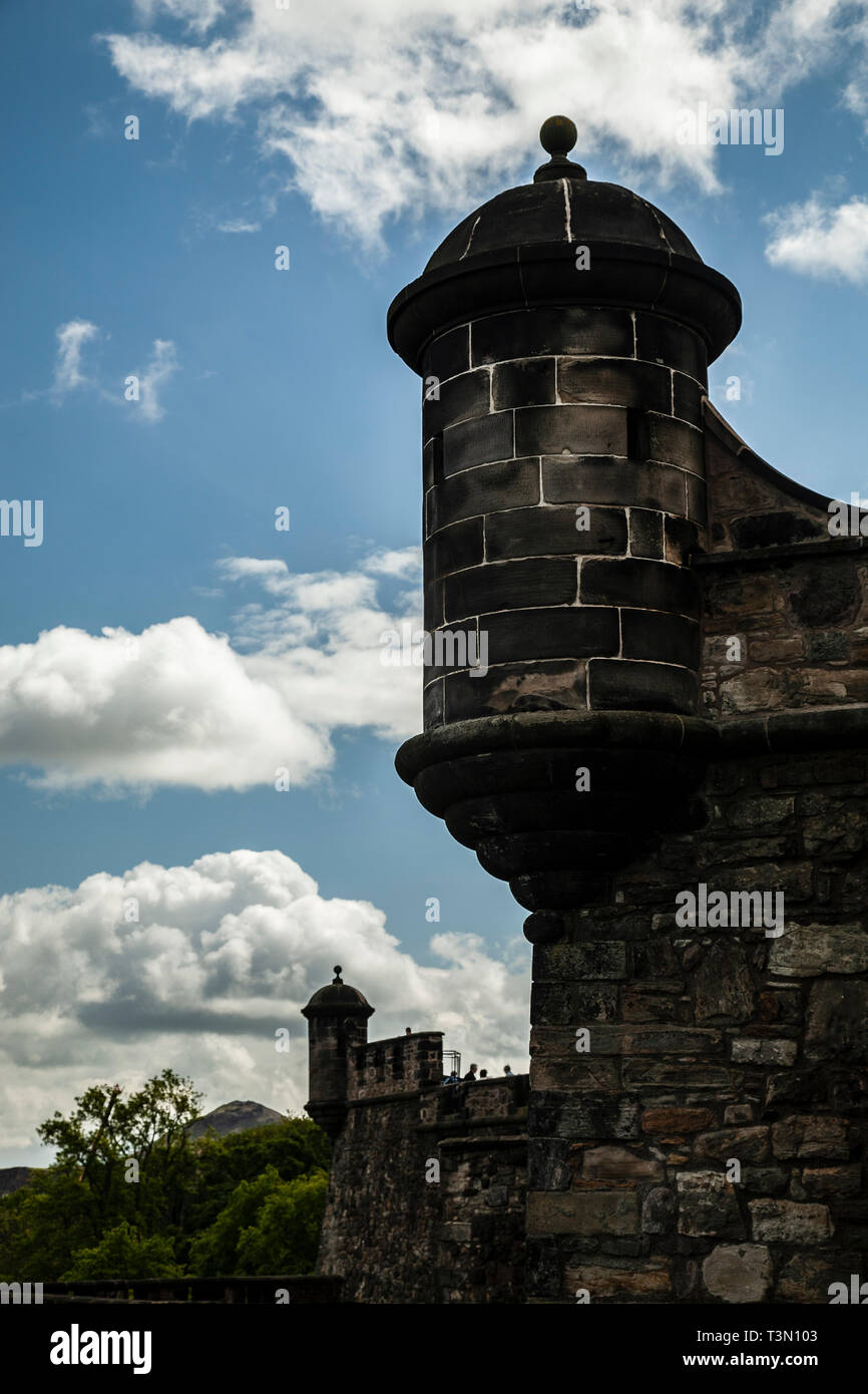 Sentry House, Castello di Edimburgo, Scozia, Regno Unito Foto Stock