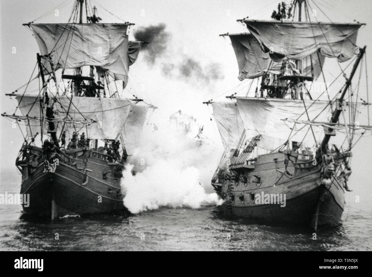 Nave scena di battaglia dal film Tagliagole Isola, 1995 Foto Stock