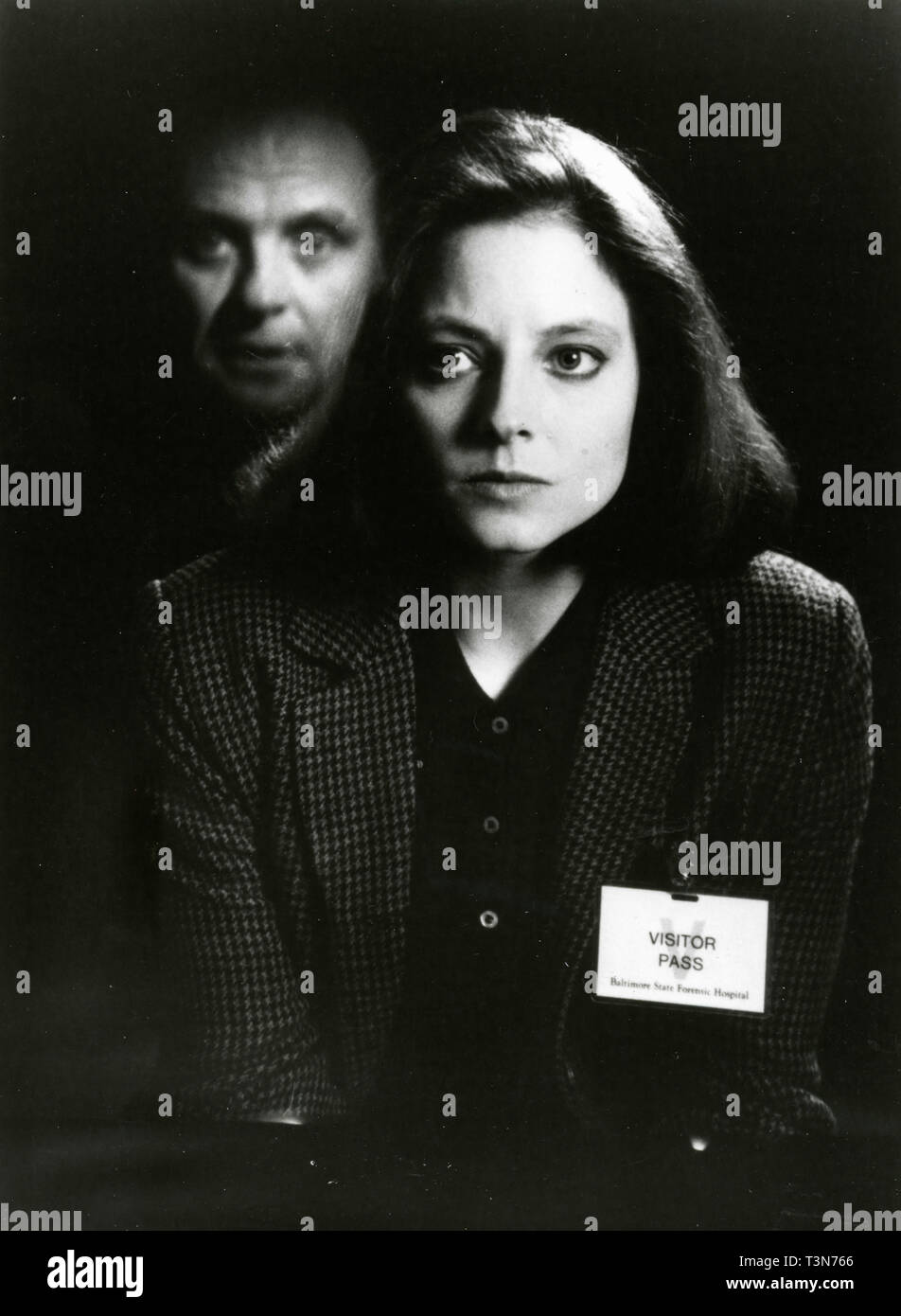 Anthony Hopkins e Jodie Fosterin il film il silenzio degli innocenti, 1991 Foto Stock