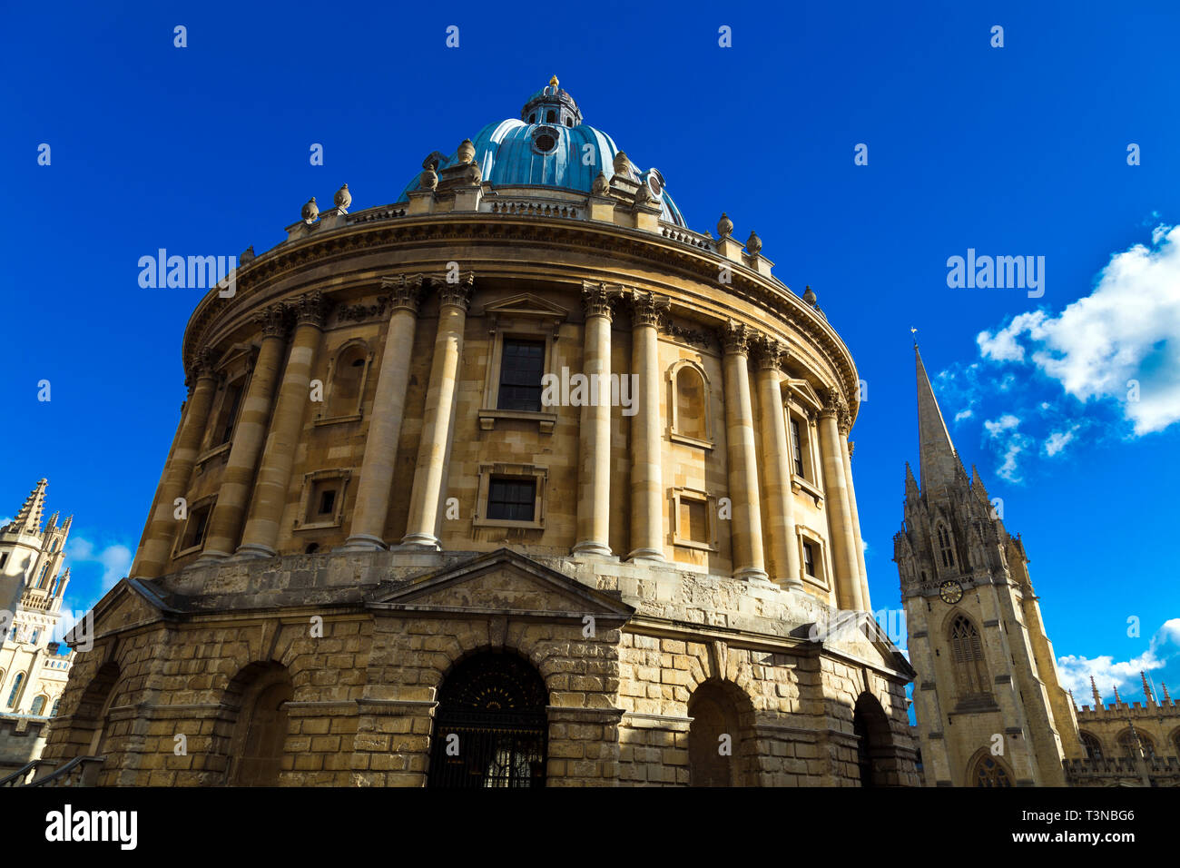 La Radcliffe Camera facciata di edificio, parte dell'Università di Oxford, Oxford, Regno Unito Foto Stock