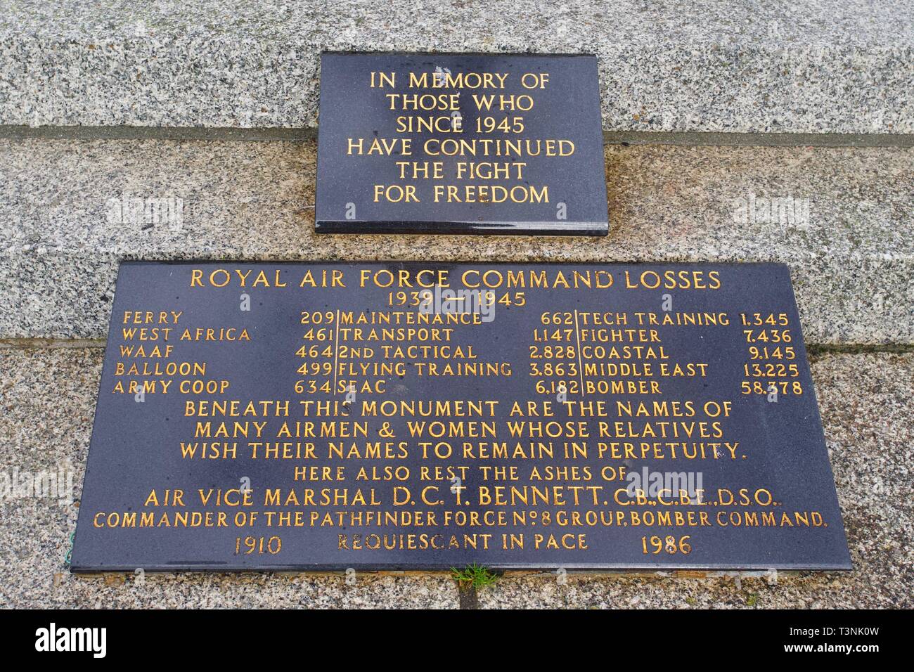 Royal Air Force e le Forze aeree alleate per l'monumento, Plymouth, Devon, Inghilterra. Foto Stock