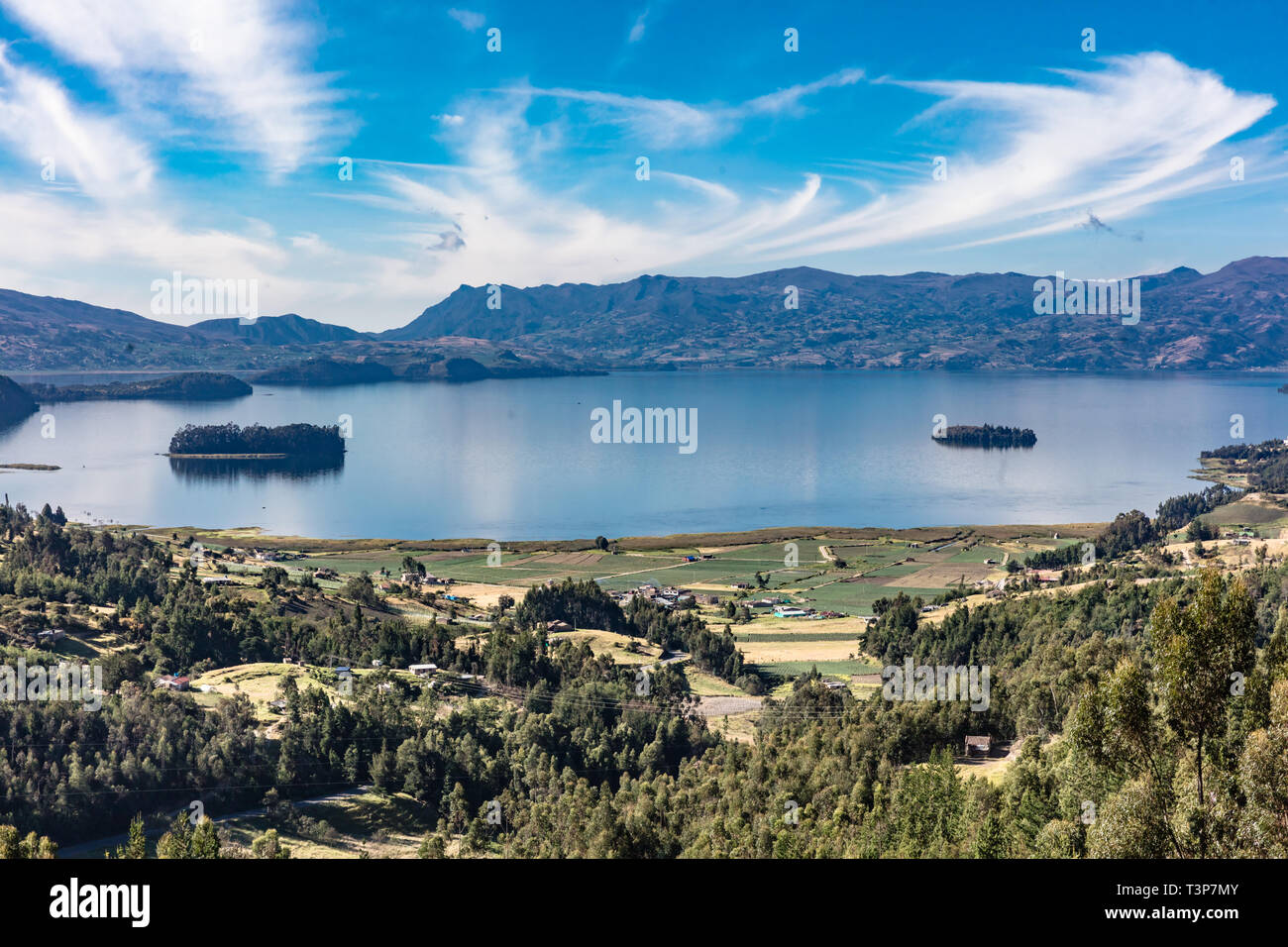 Laguna de Tota Lago Boyaca in Colombia Sud America Foto Stock