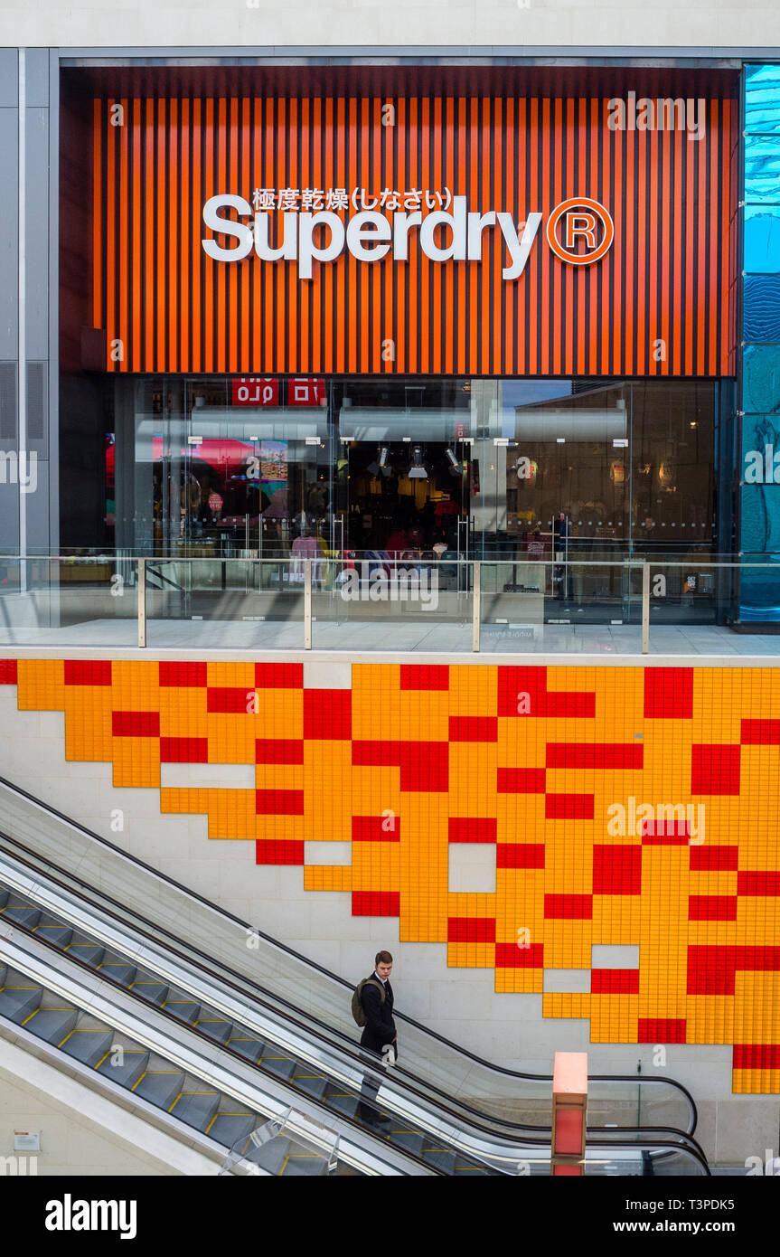 La Superdry store in Westgate Shopping Center, Oxford Foto Stock