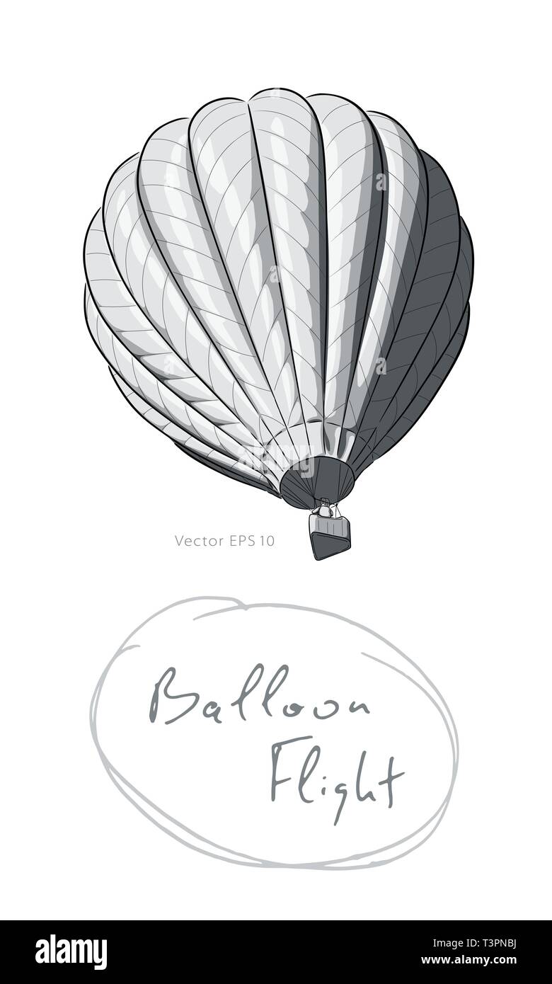 I palloni ad aria calda di vari colori nel cielo Illustrazione Vettoriale