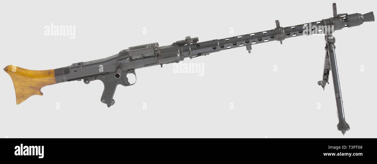 Armi di servizio, Germania fino al 1945, MG 34 mitragliatrice, codice S/243 - 1939, Deko, calibro 8 x 57, numero 8157a, Editorial-Use-solo Foto Stock
