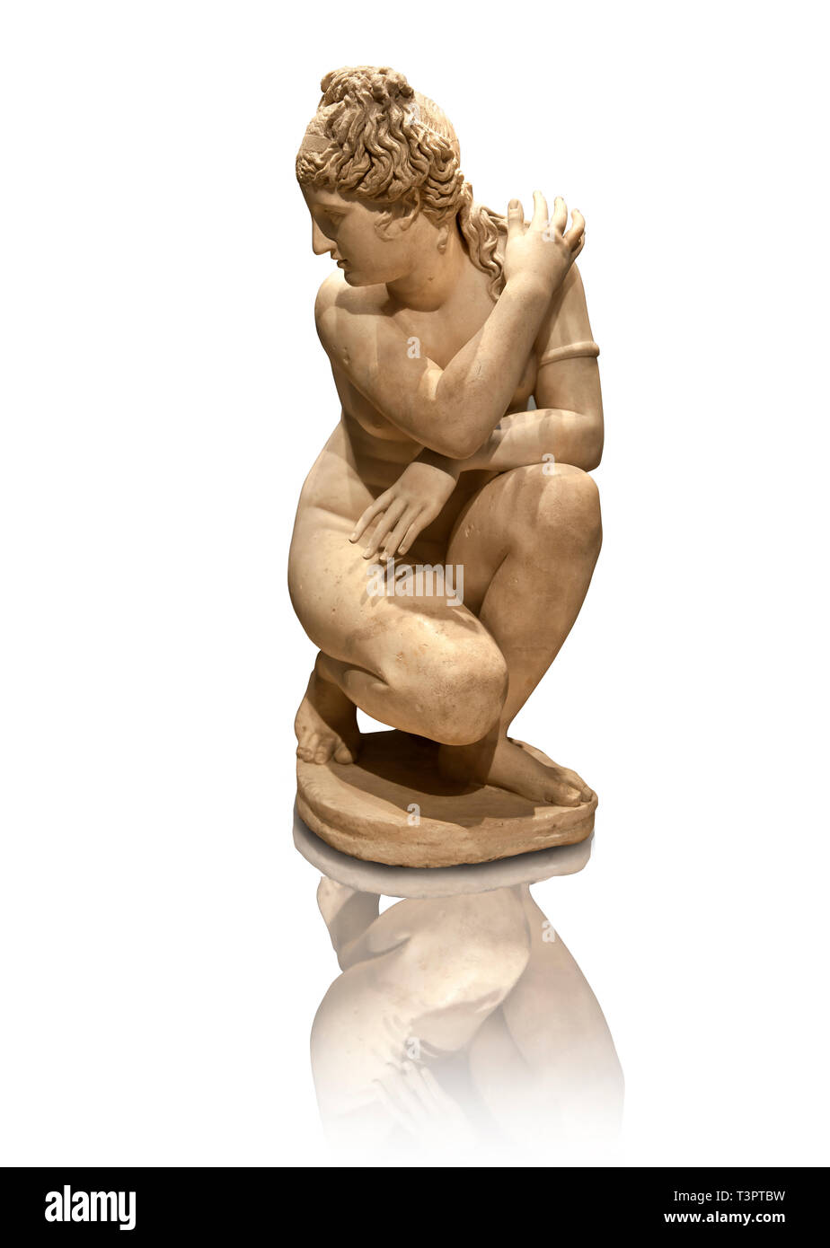 Lely la Venere (Afrodite). statua, 1° o 2° cent. Annuncio copia romana di un originale greco. Accovacciato Afrodite (Venere), British Museum di Londra Foto Stock