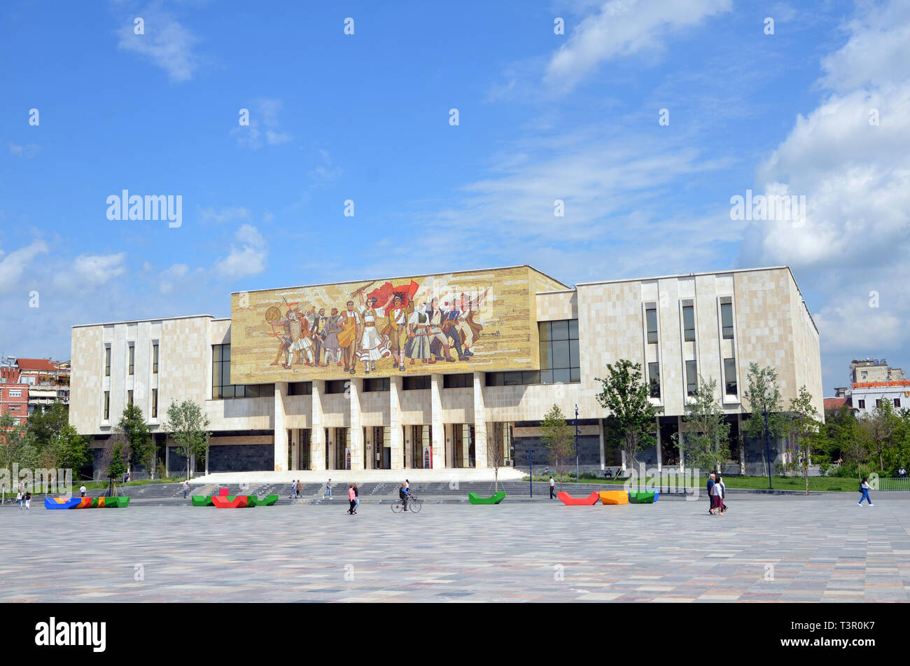 Tirana, parte 2, Piazza Skanderbeg Foto Stock