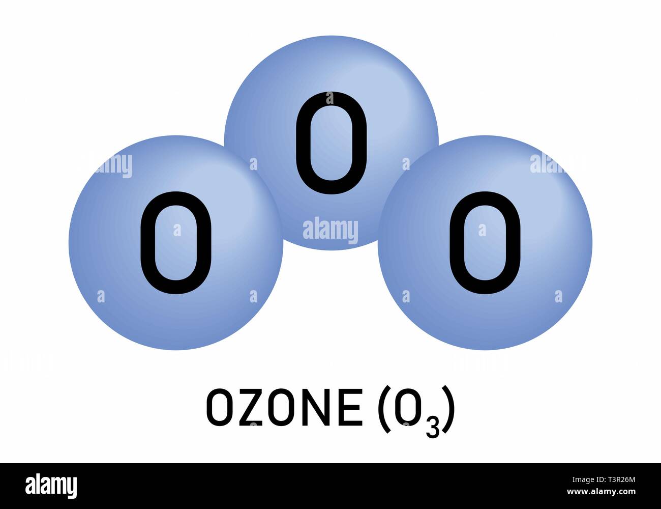 O3 formula di ozono Illustrazione Vettoriale