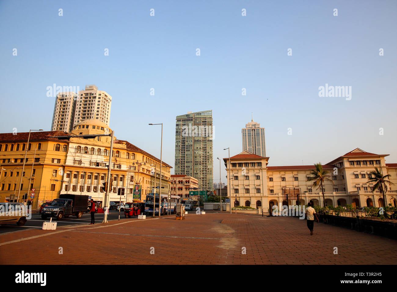 Il Galle Face Green Park al mare di Colombo, capitale dello Sri Lanka. Foto Stock