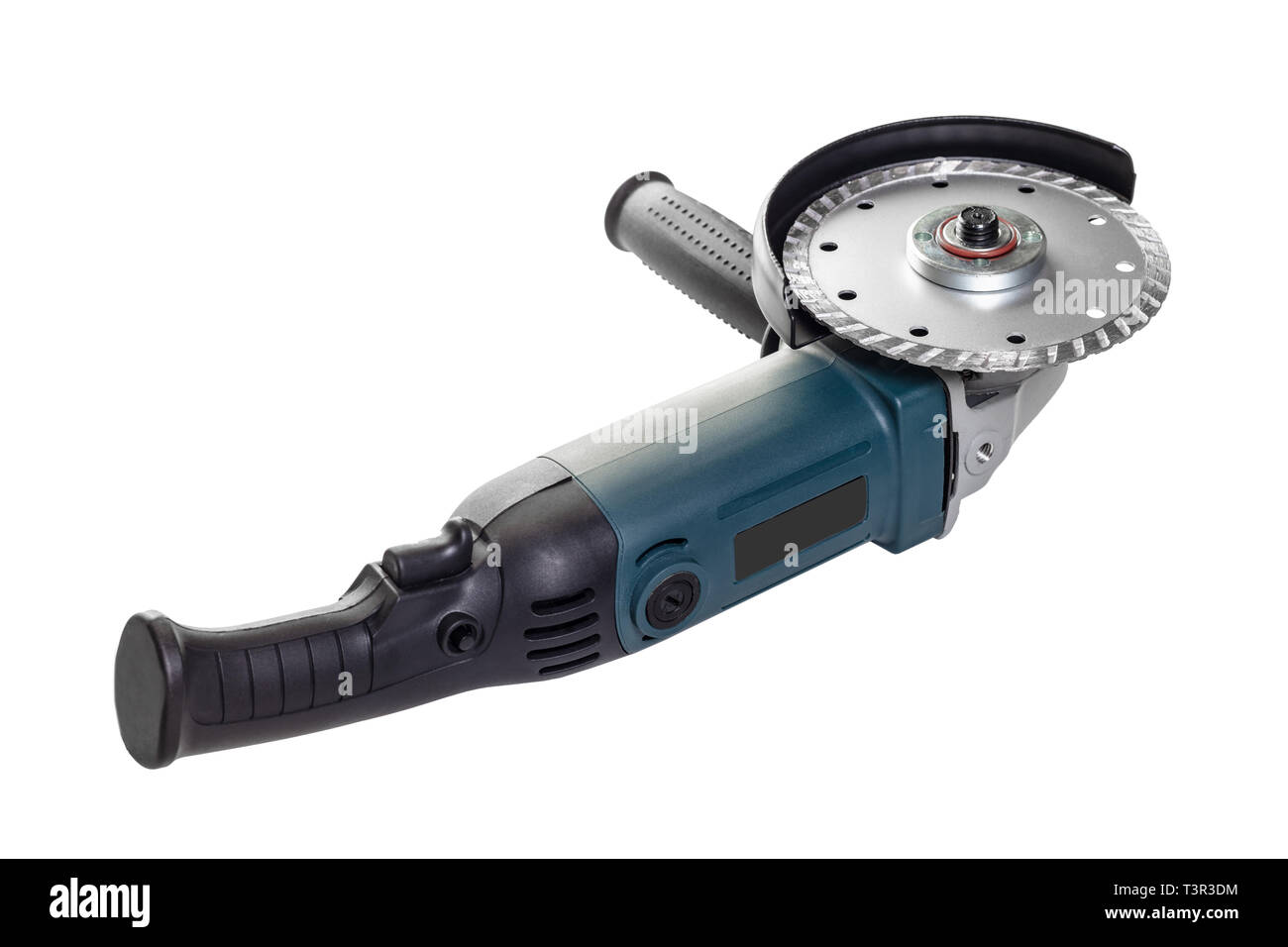 Nuova sega elettrica bianco su sfondo isolato Foto Stock