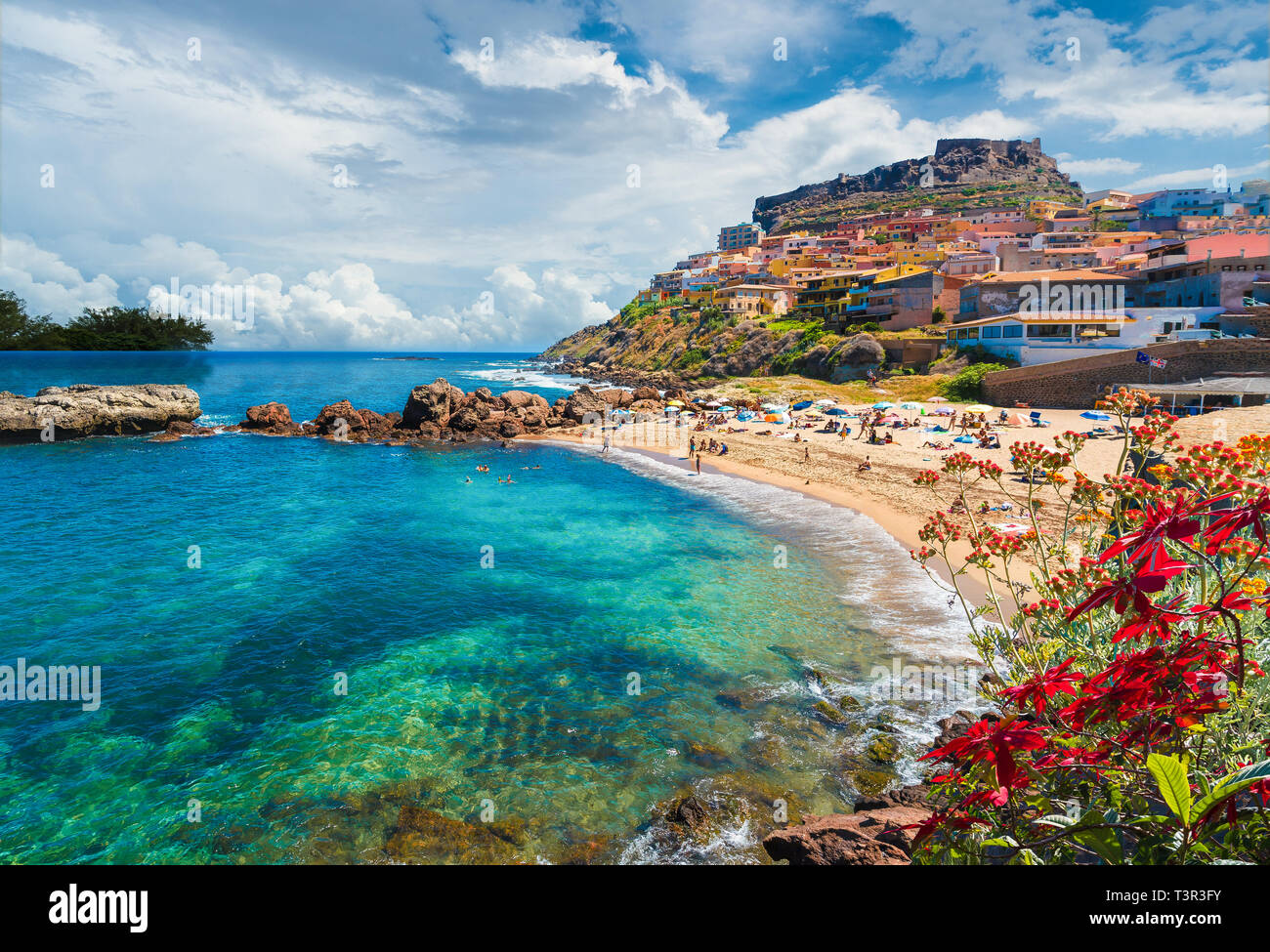 La città medievale di Castelsardo, provincia di Sassari, Sardegna, Italia Foto Stock