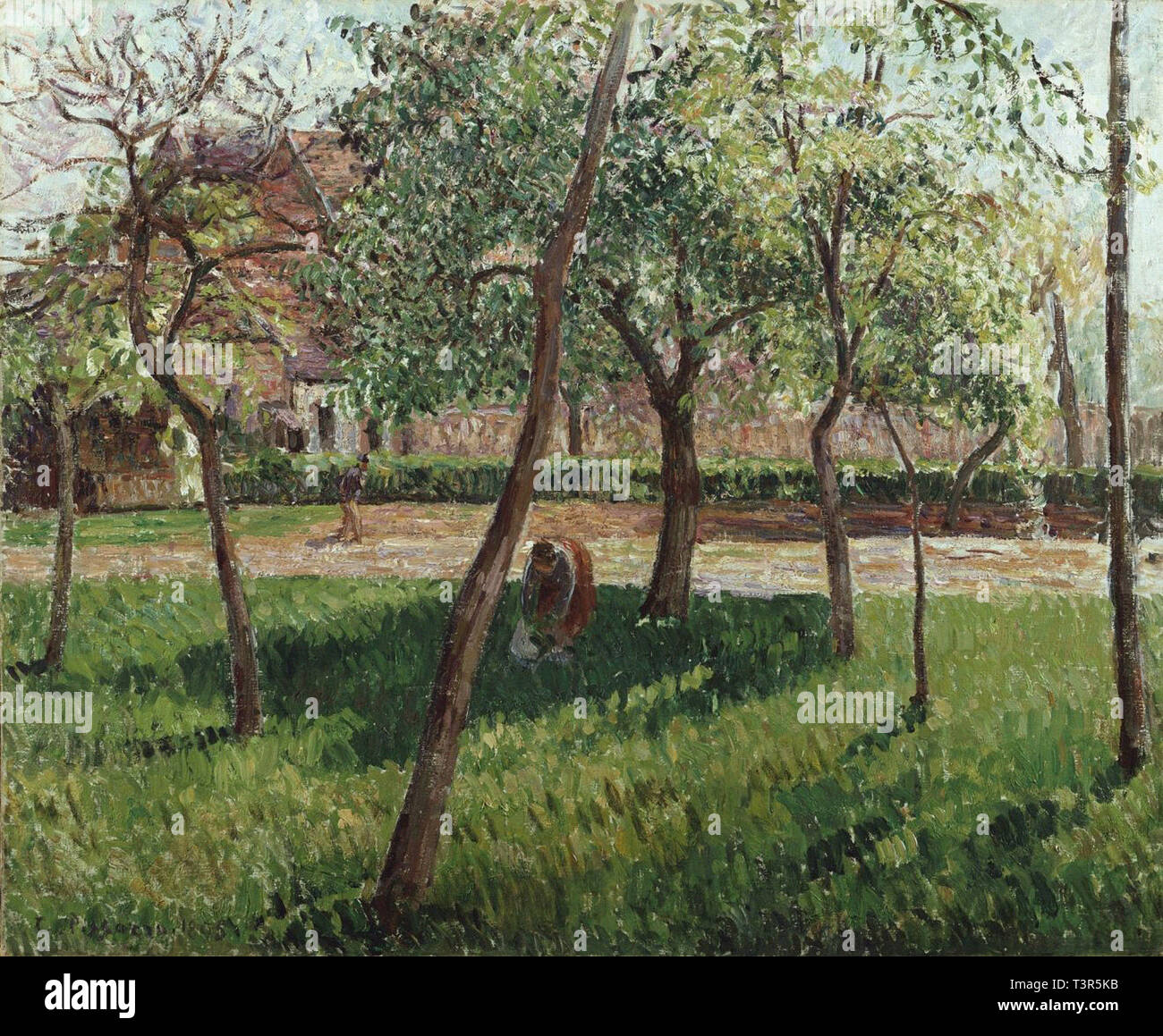 Camille Pissarro (1830 1903) Enclosure a Eragny - Collezione Privata 1895 Foto Stock