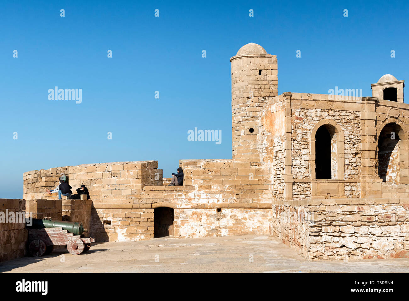 Skala de la Kasbah a Essaouira, Marocco Foto Stock