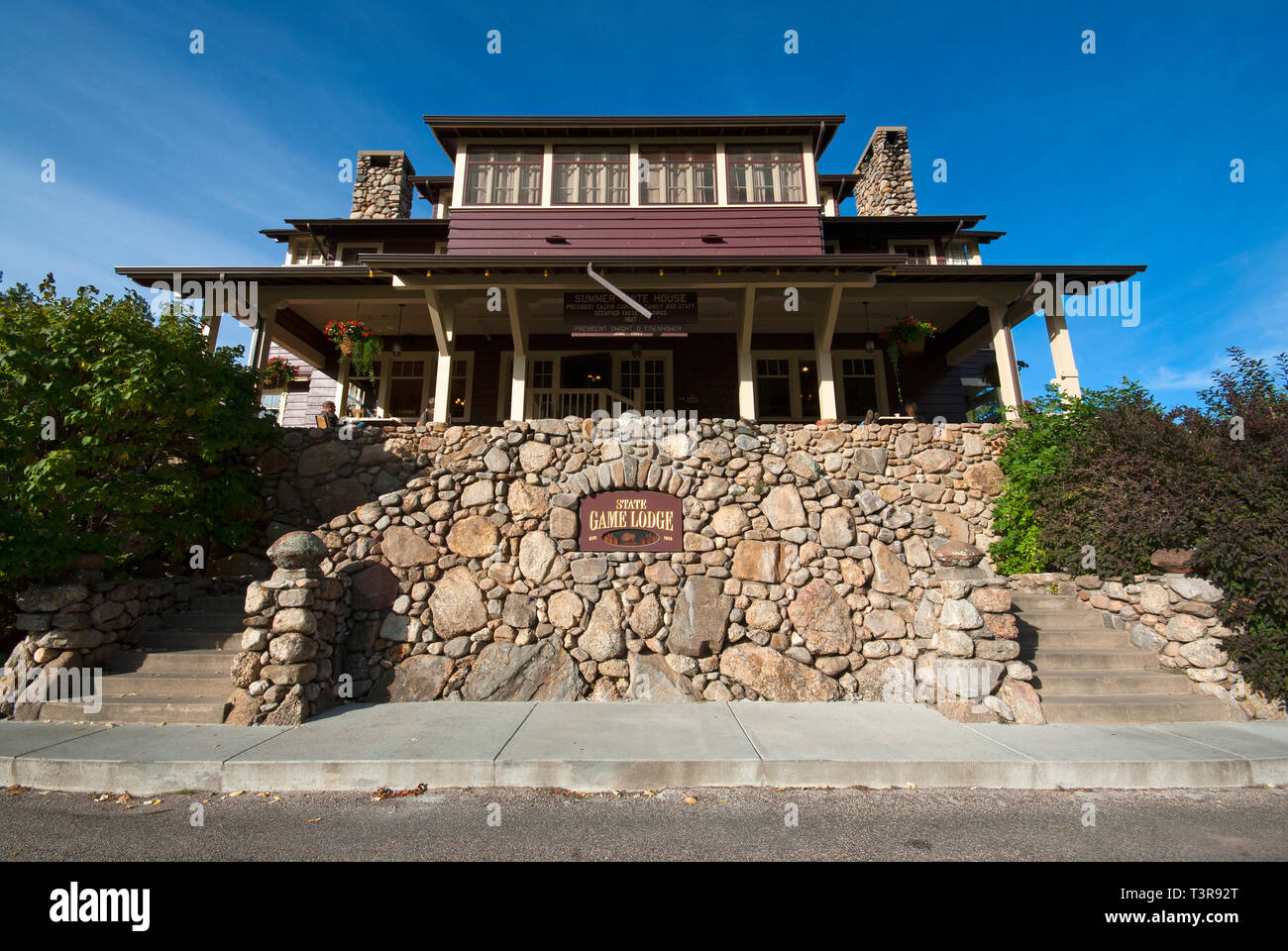 Stato Game Lodge (est. 1919), Custer State Park, Black Hills, Dakota del Sud, STATI UNITI D'AMERICA Foto Stock