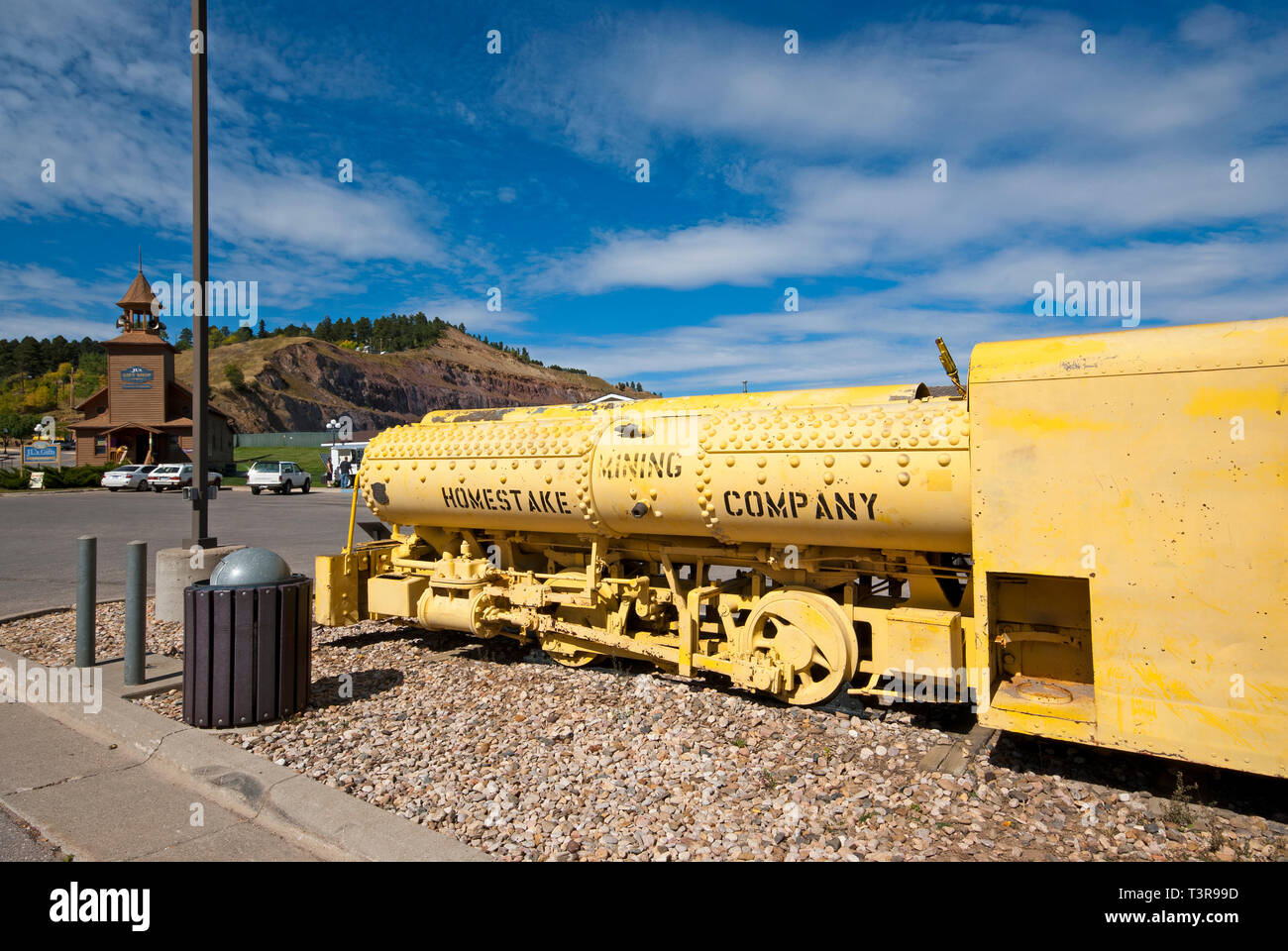 Homestake Mining Company treno, Homestake Gold Mine Museum di piombo, County Lawrence, Dakota del Sud, STATI UNITI D'AMERICA Foto Stock