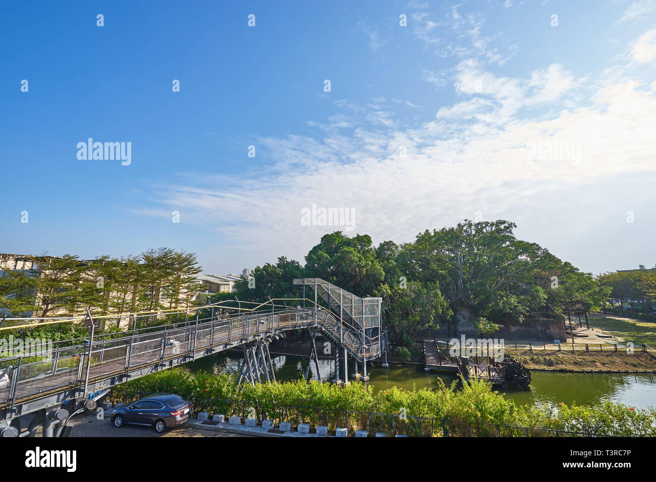 Bellissima scenic dell ambiente intorno la costruzione presso ex Tait & Co. Merchant House, popolare sito che presenta la storia di Taiwan presenta in un ex wareh Foto Stock