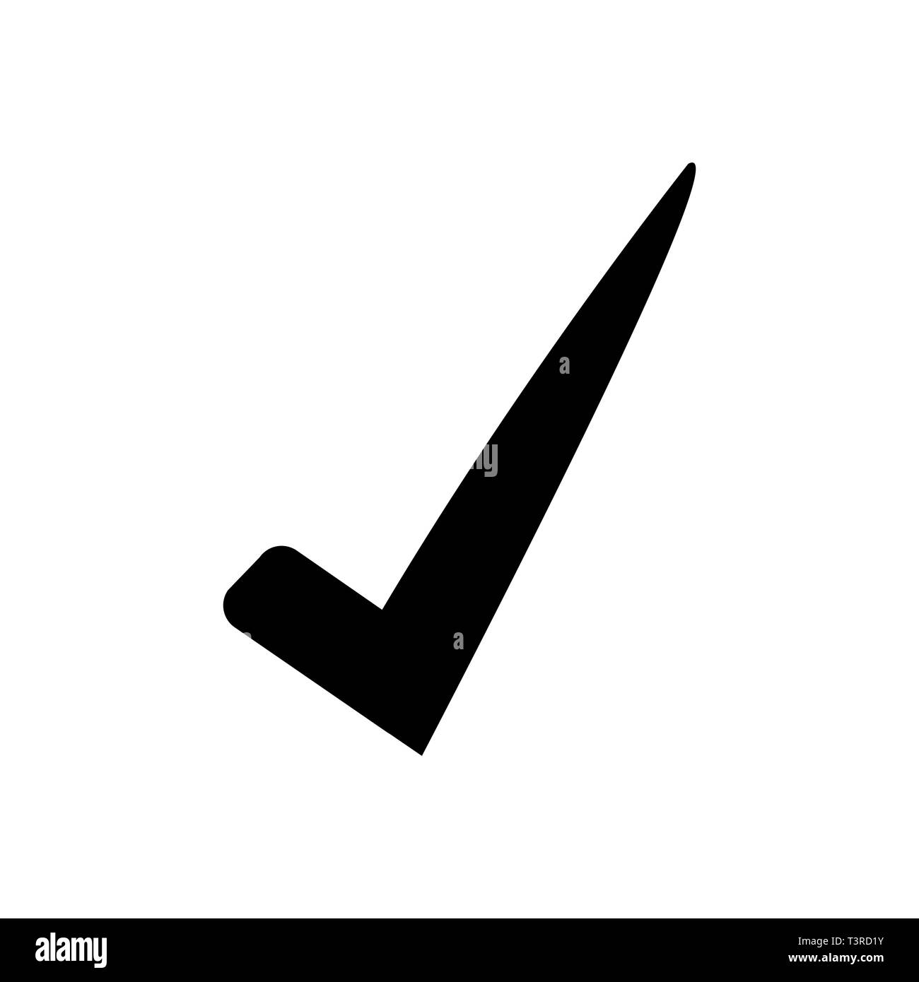 Segno di spunta nero icona. Il simbolo di spunta in colore nero,  illustrazione vettoriale Immagine e Vettoriale - Alamy