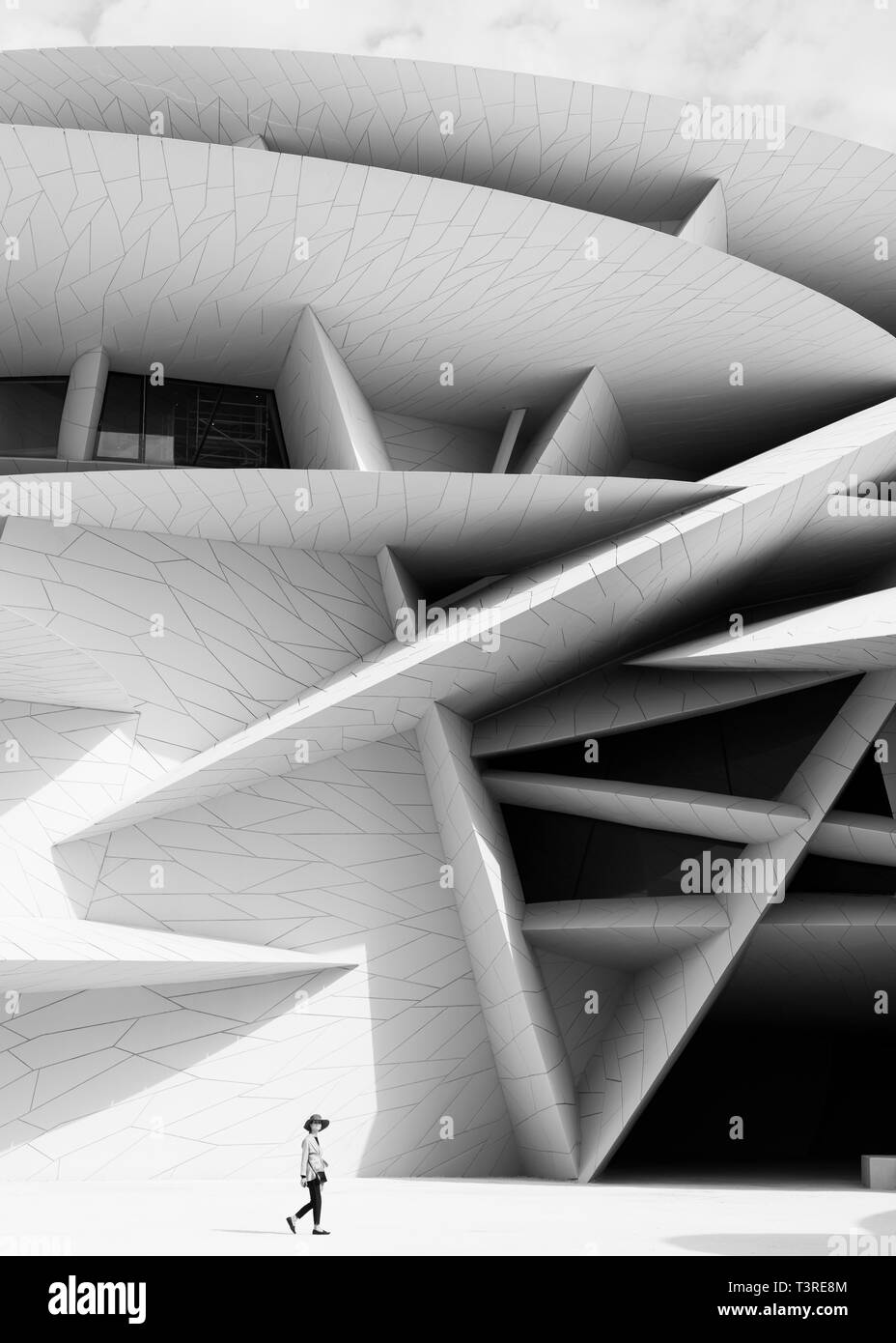 Vista del nuovo Museo Nazionale del Qatar a Doha , Qatar. Architetto Jean Nouvel. Foto Stock