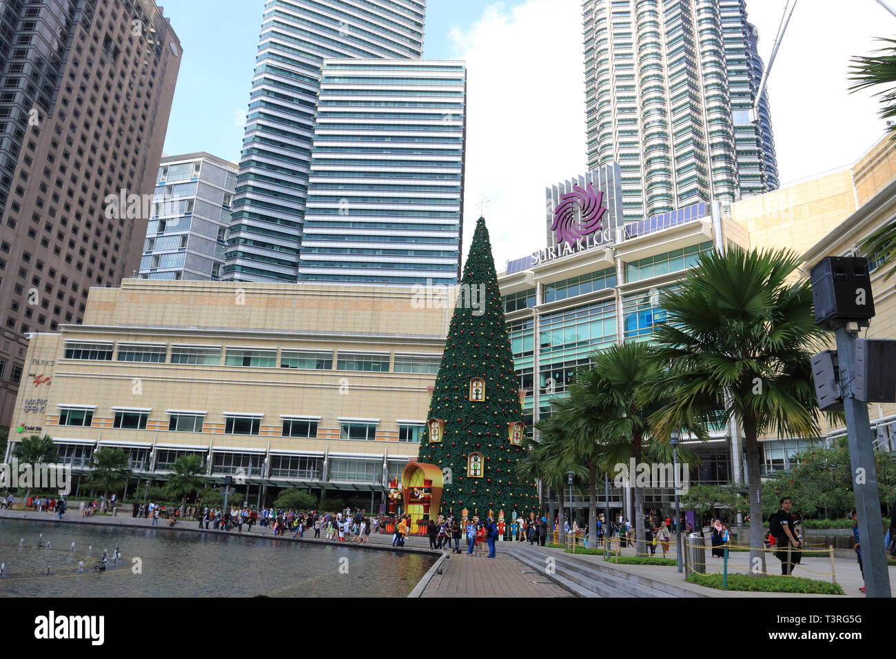 Il centro cittadino di Kuala Lumpur, KLC, Torri Gemelle Petronas Malaysia Foto Stock