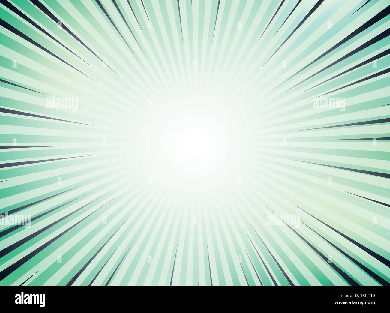 Abstract green sun burst sfondo di fumetti per lo spazio del testo. È possibile utilizzare per inserzione, vendite, poster, promozione, opere d'arte. illustrazione eps vettoriali10 Illustrazione Vettoriale