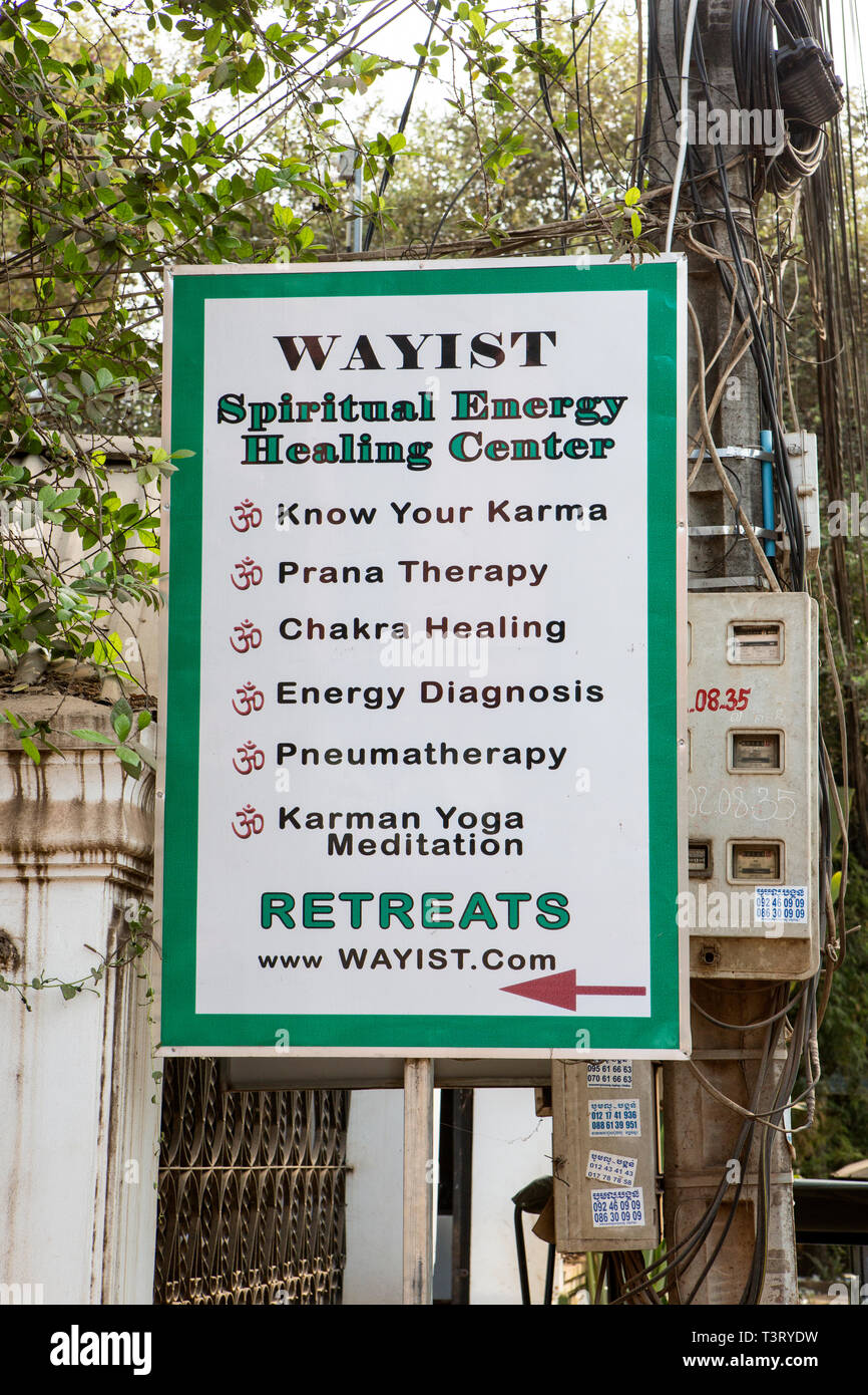 Energia Spirituale Healing Centre, Siem Reap, Cambogia Foto Stock