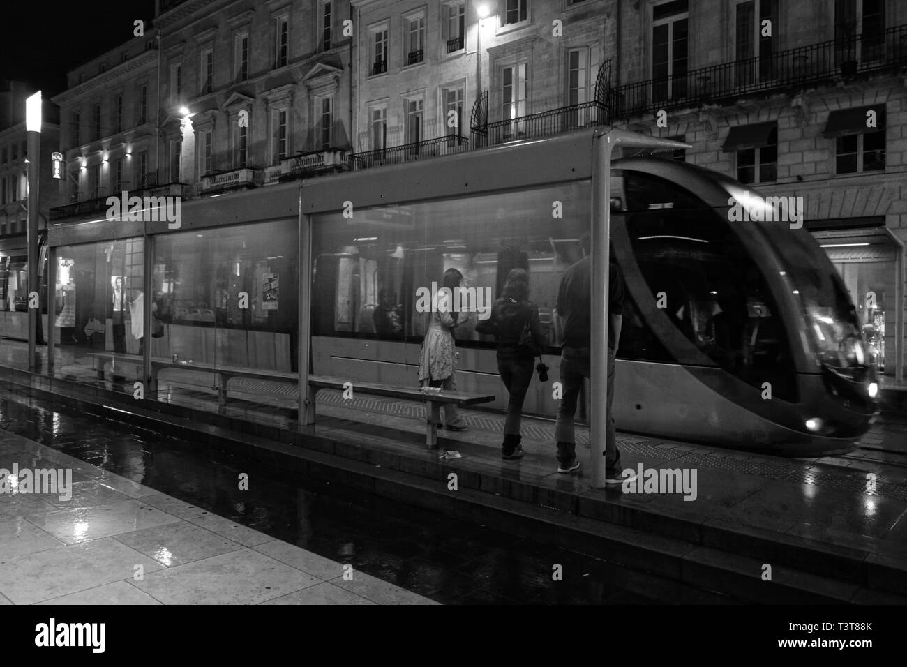 Bordeaux, tranvia, Grand Theatre Foto Stock