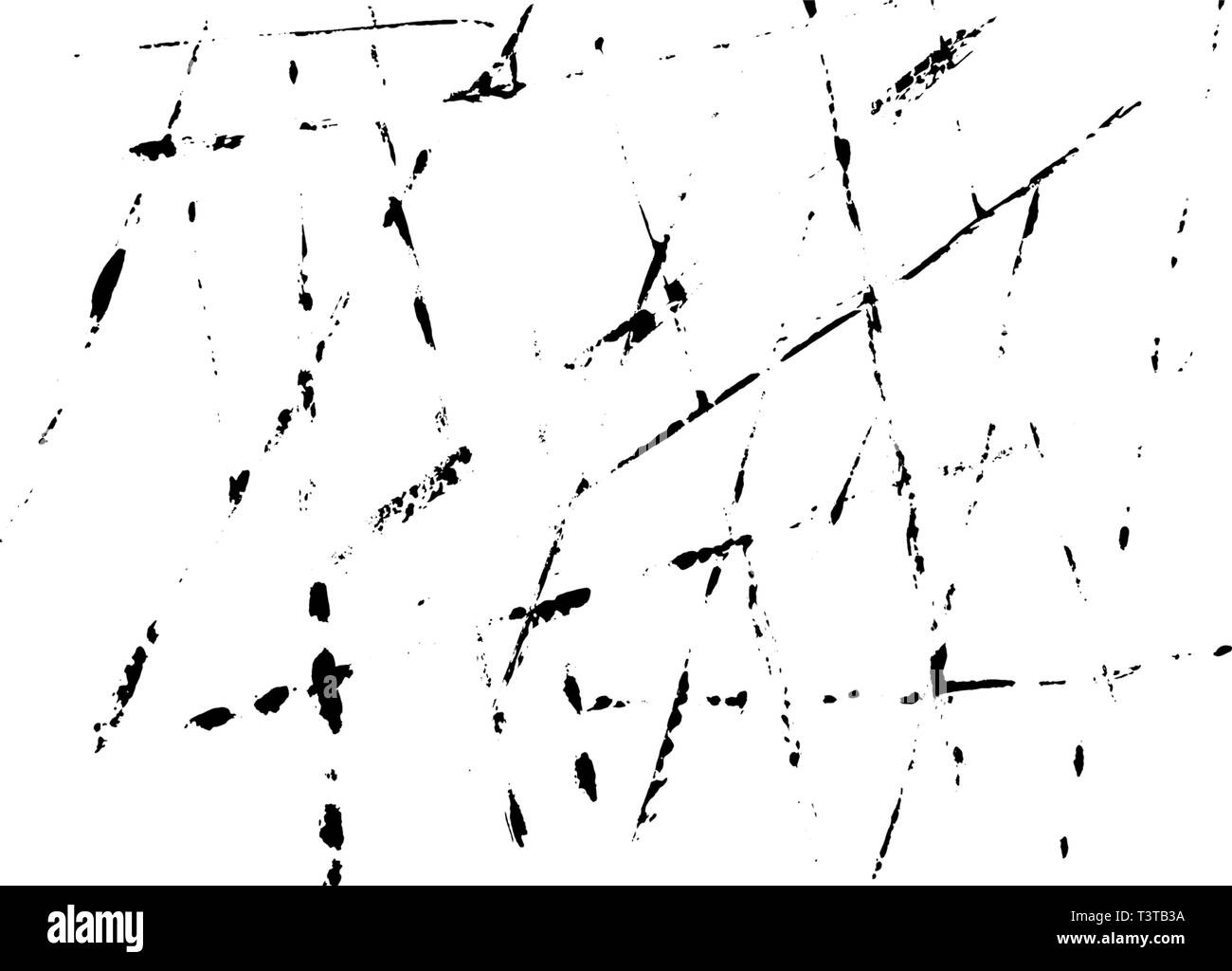 Sfondo grunge di strappato linee nere su uno sfondo bianco. Abstract tagli, sbavature sulla superficie Illustrazione Vettoriale