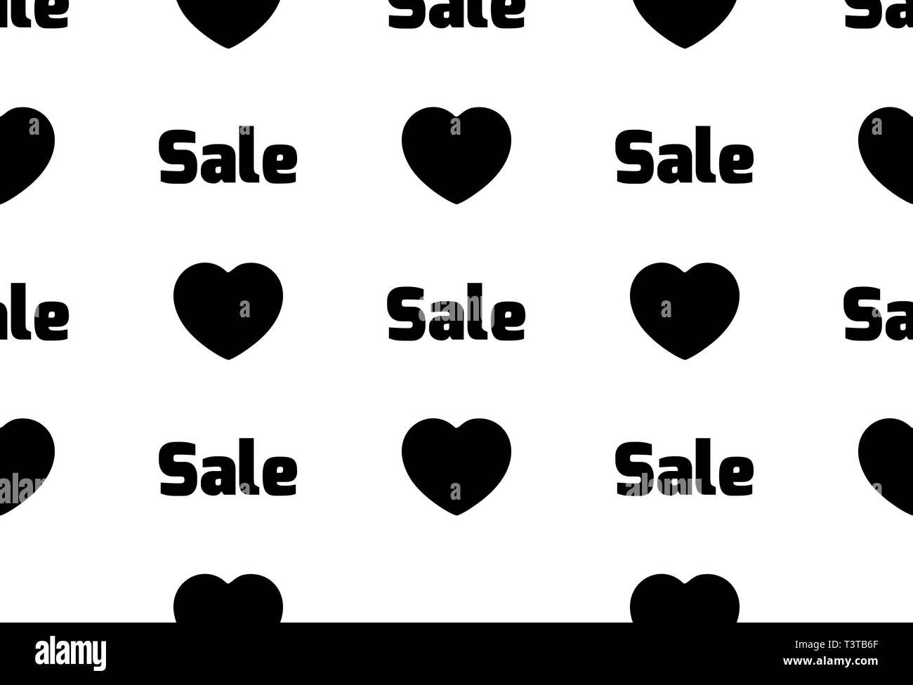 Seamless pattern vettore grande vendita. Sfondo senza giunture. cuore, vacanze, amore, rapporto Illustrazione Vettoriale