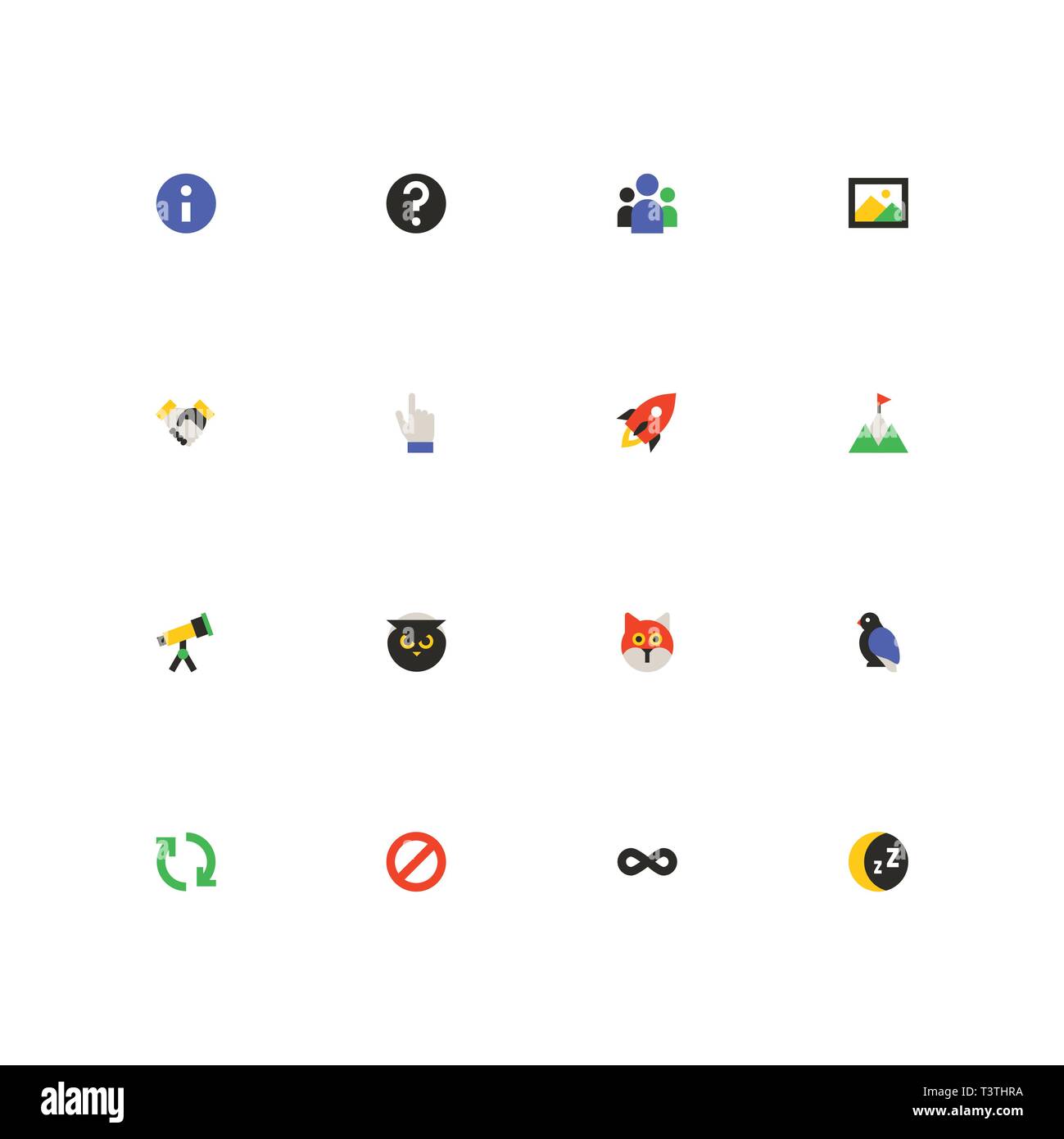 Business e marketing - materiale colorato design set di icone Illustrazione Vettoriale
