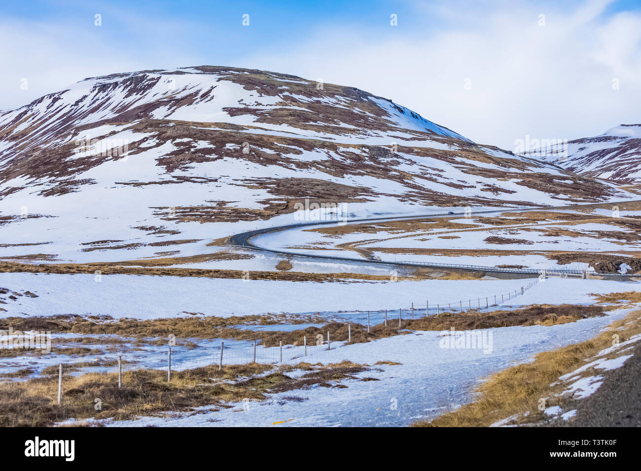 Il percorso 60 nord nella Westfjords di Islanda Foto Stock