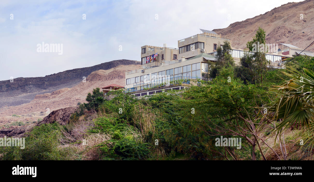 Il Resort Sehatty dal Mar Morto in Giordania. Foto Stock