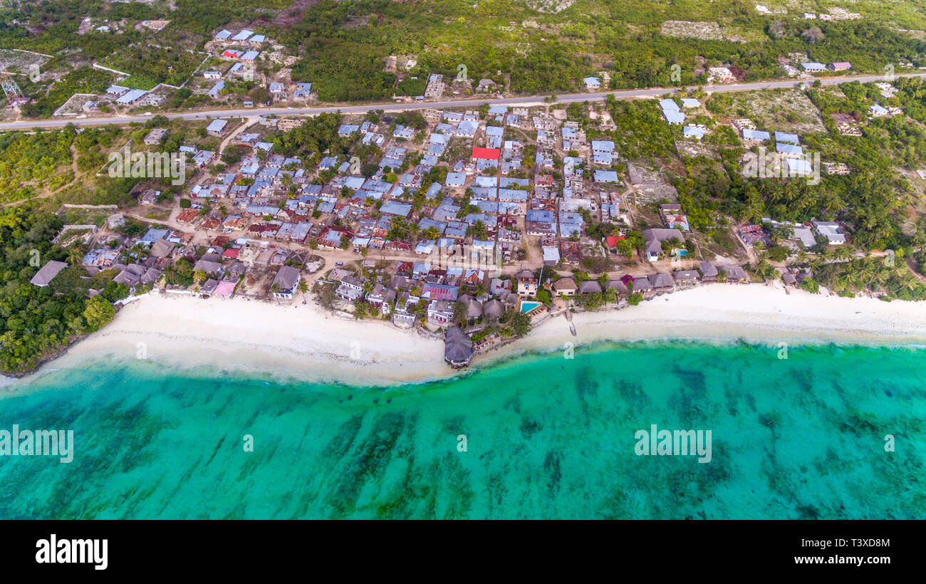 La roccia ristorante a Jambiani, Zanzibar Foto Stock