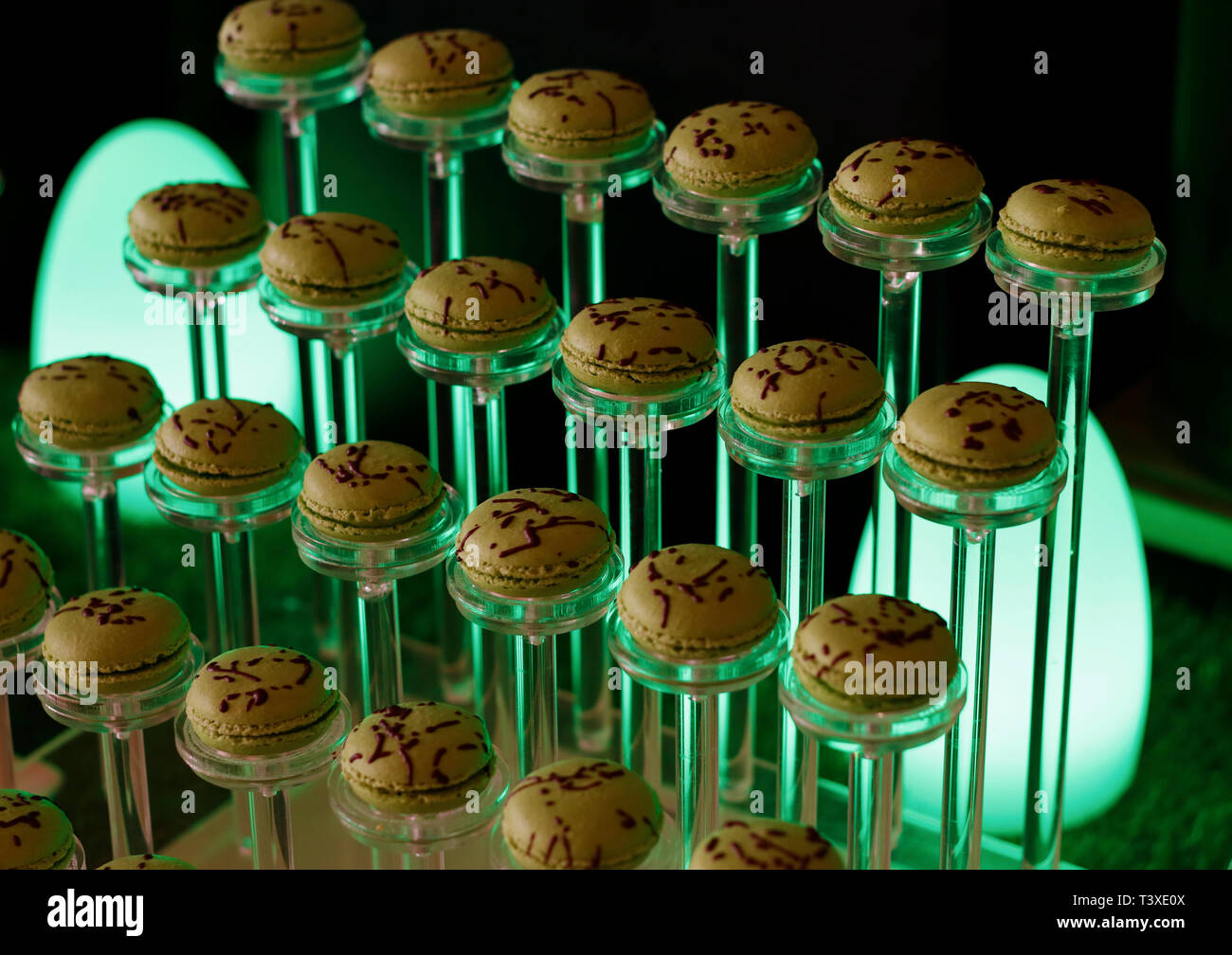Colore verde amaretti tower Foto Stock